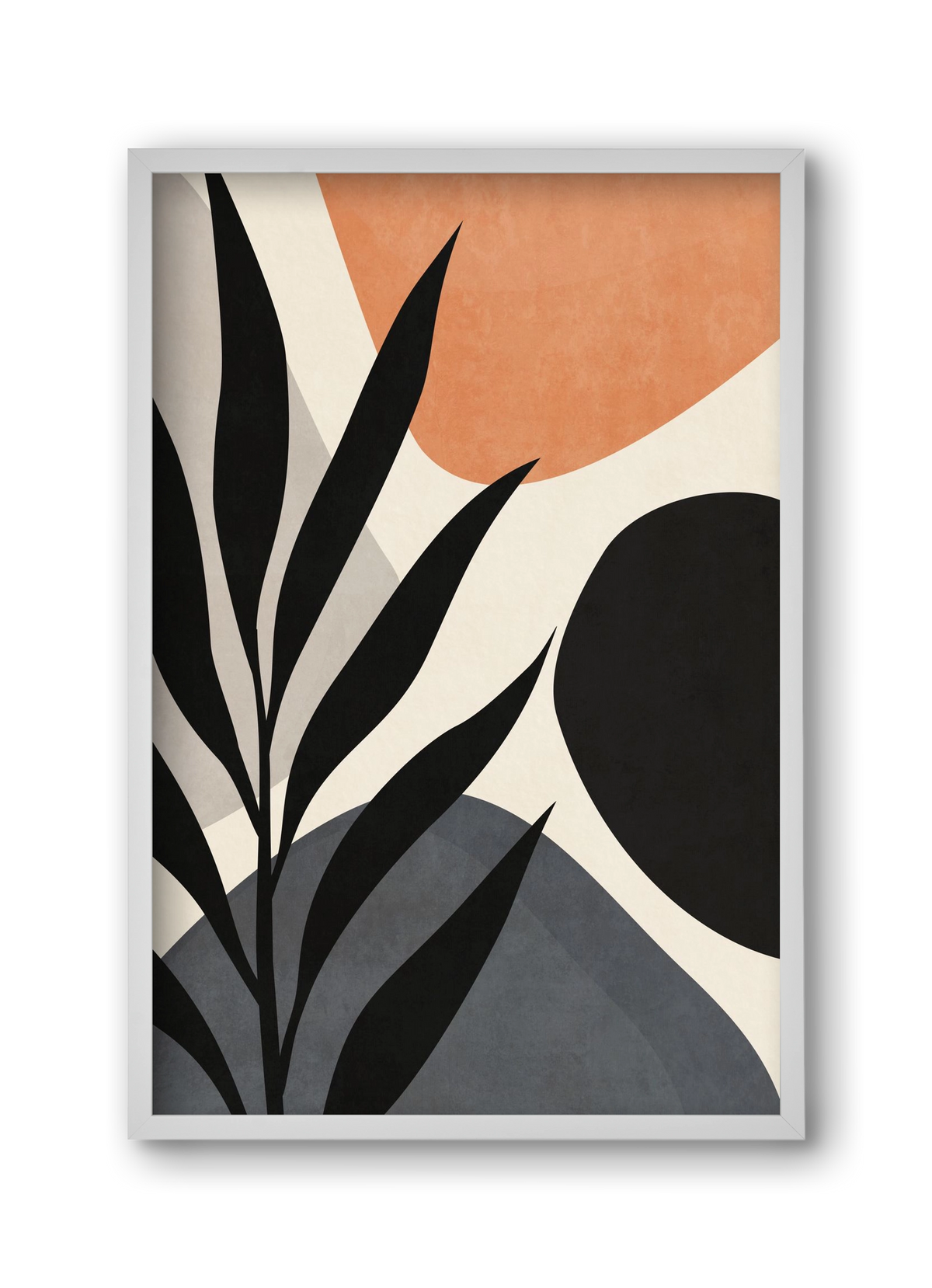 MINIMAL LEAF 03, 30x45 cm (30x45 cm), Fehér keret