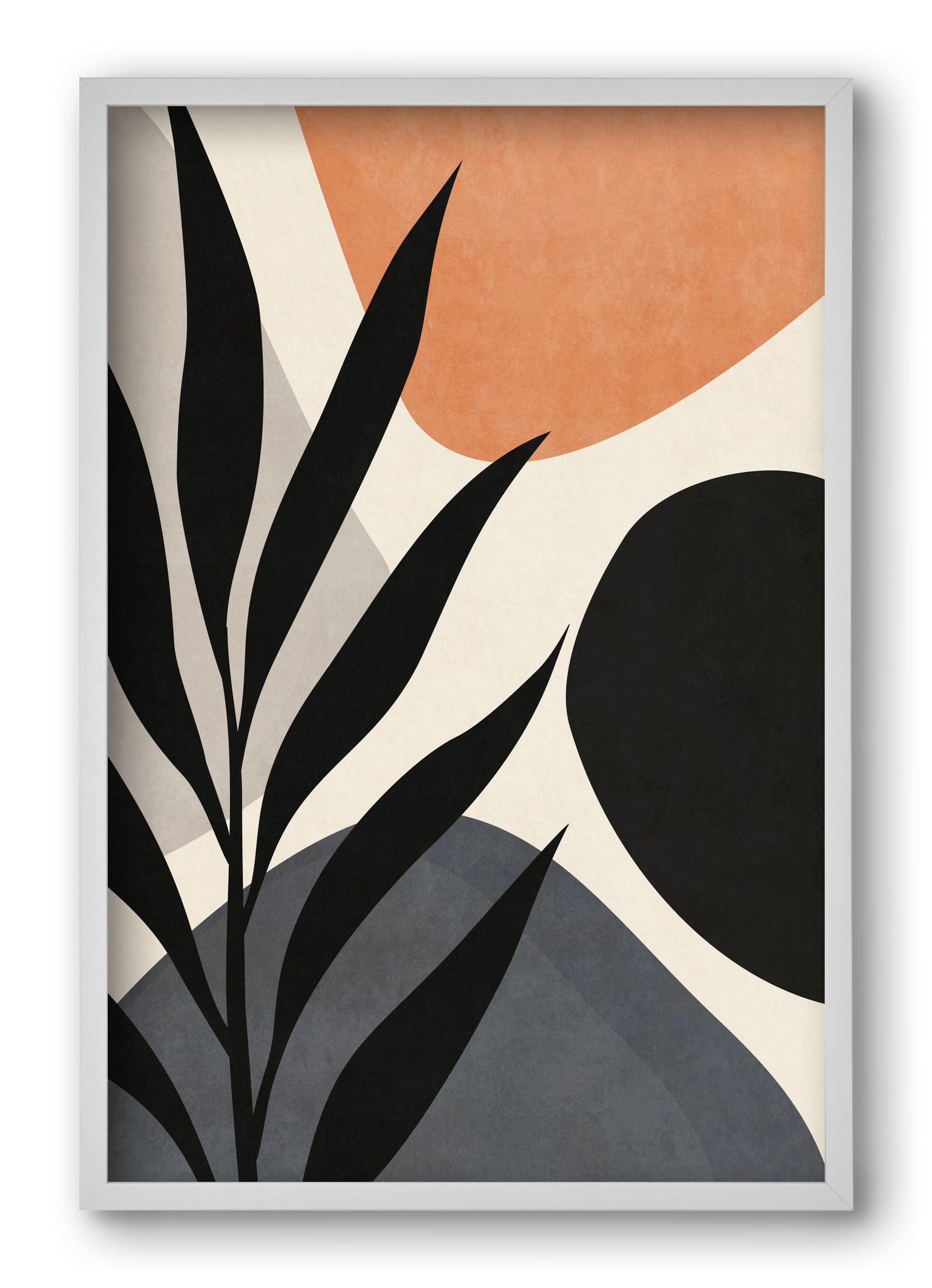 MINIMAL LEAF 03, 40x60 cm (40x60 cm), Fehér keret