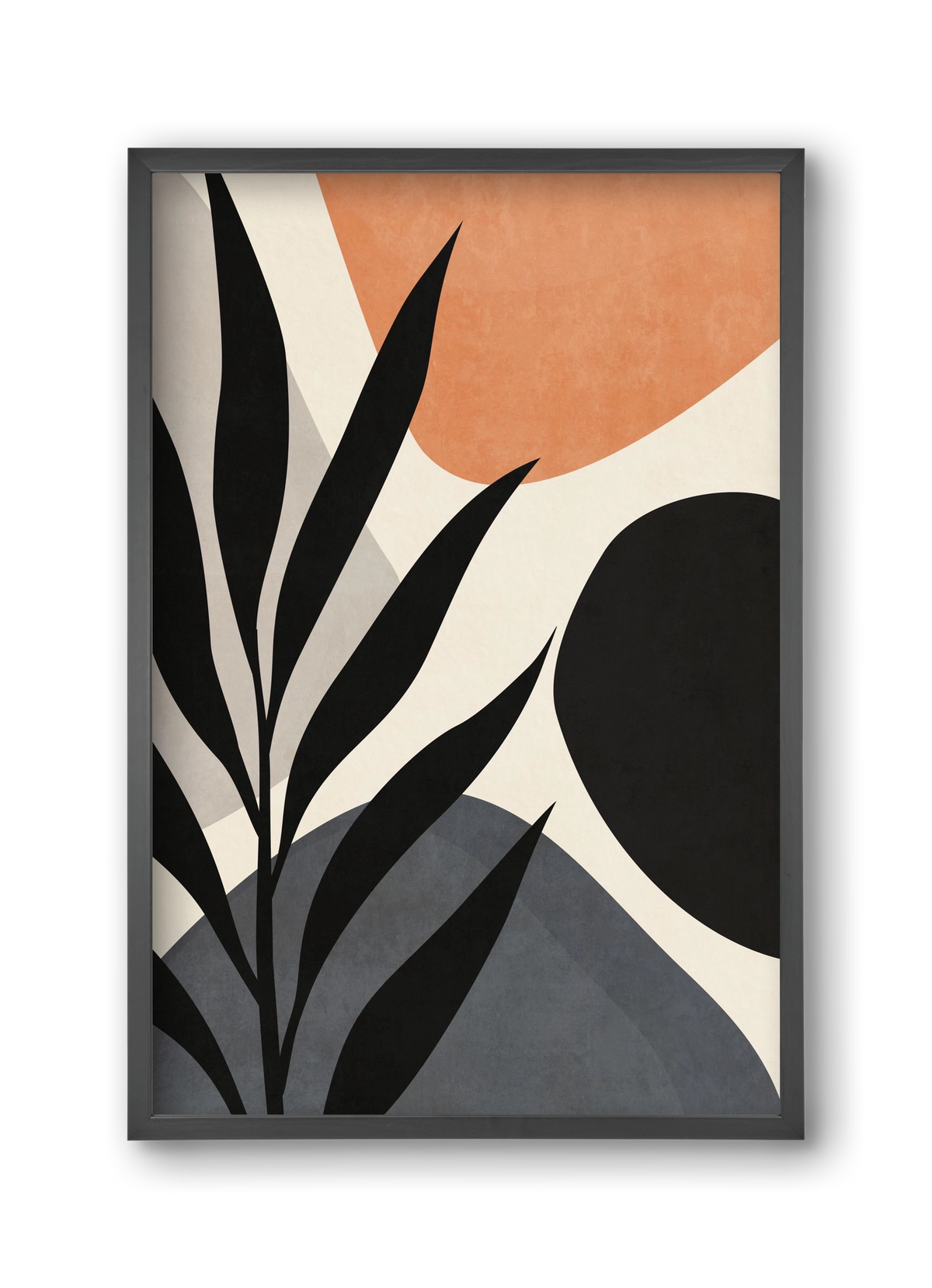 MINIMAL LEAF 03, 30x45 cm (30x45 cm), Fekete keret