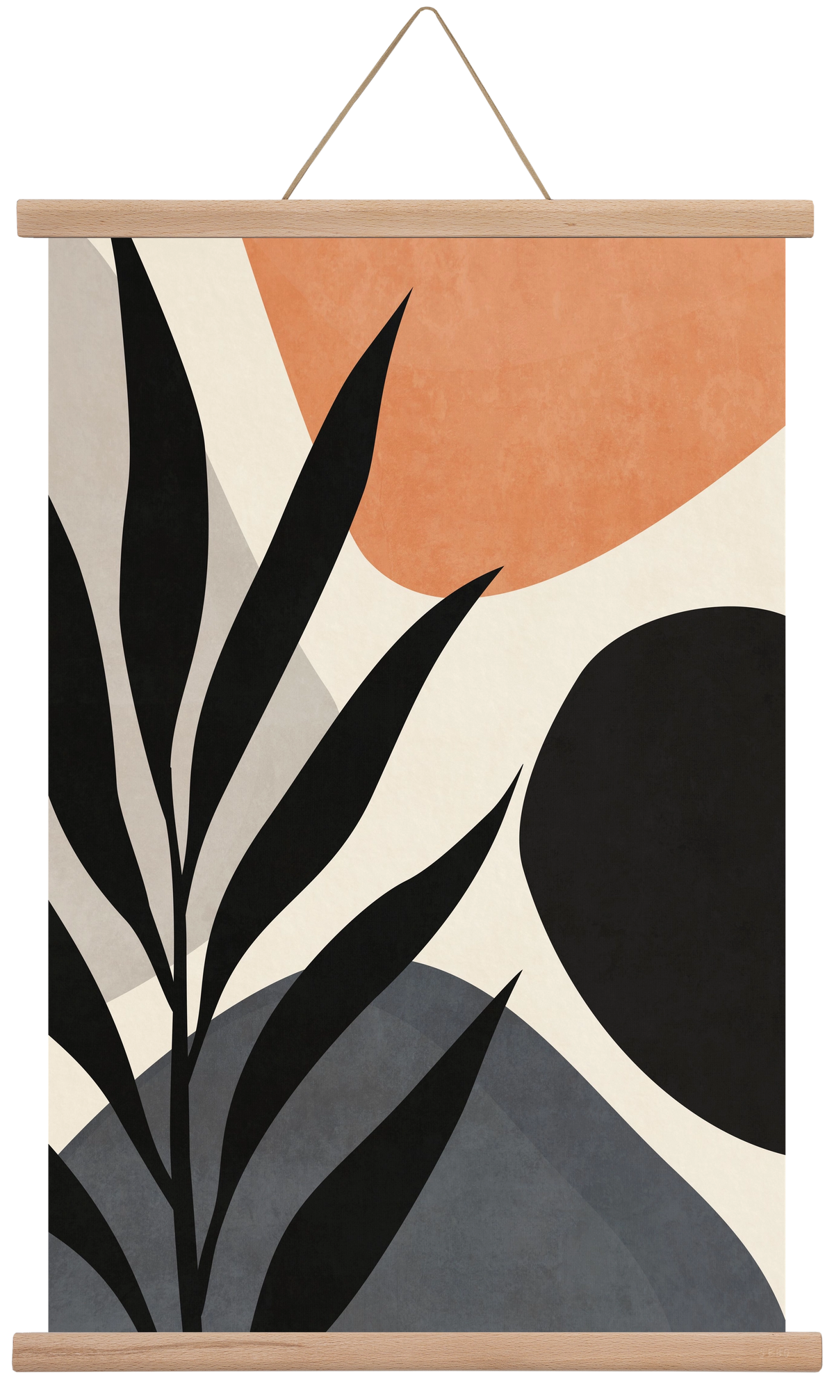 MINIMAL LEAF 03, 40x60 cm (40x60 cm), Tölgy akasztó