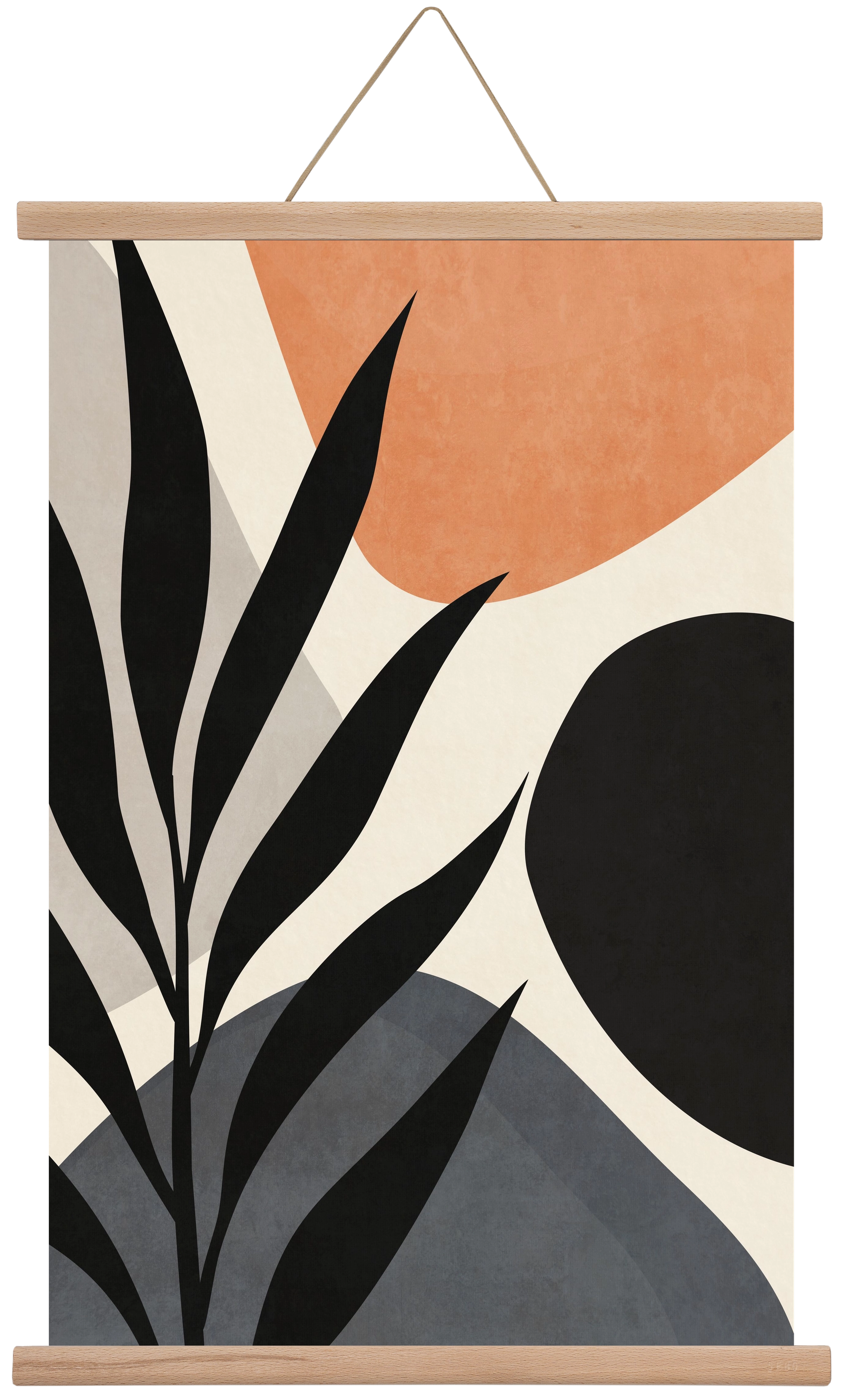 MINIMAL LEAF 03, 40x60 cm (40x60 cm), Tölgy akasztó