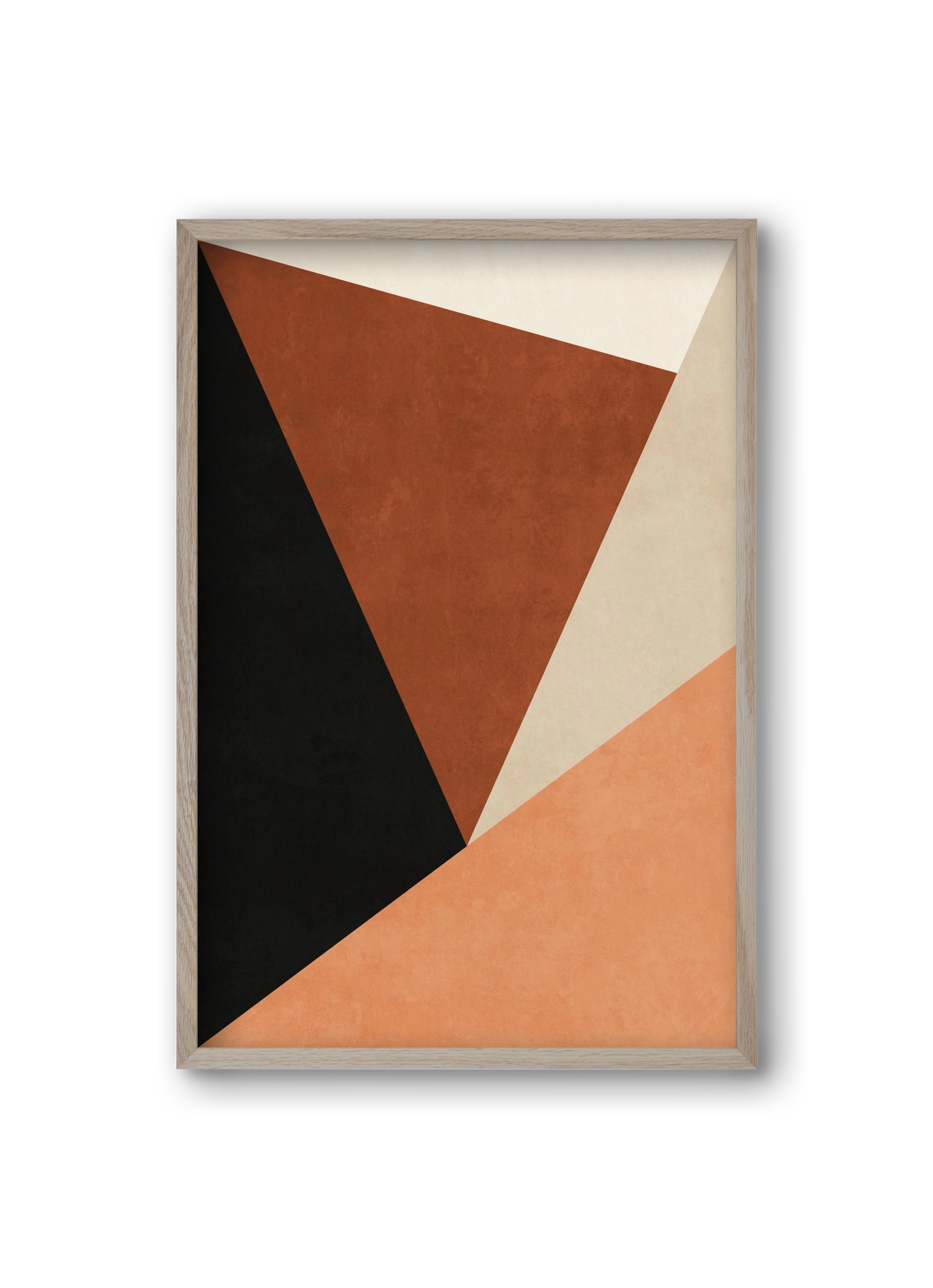 MINIMALIST GEOMETRIES 08 , 20x30 cm (20x30 cm), Tölgy keret