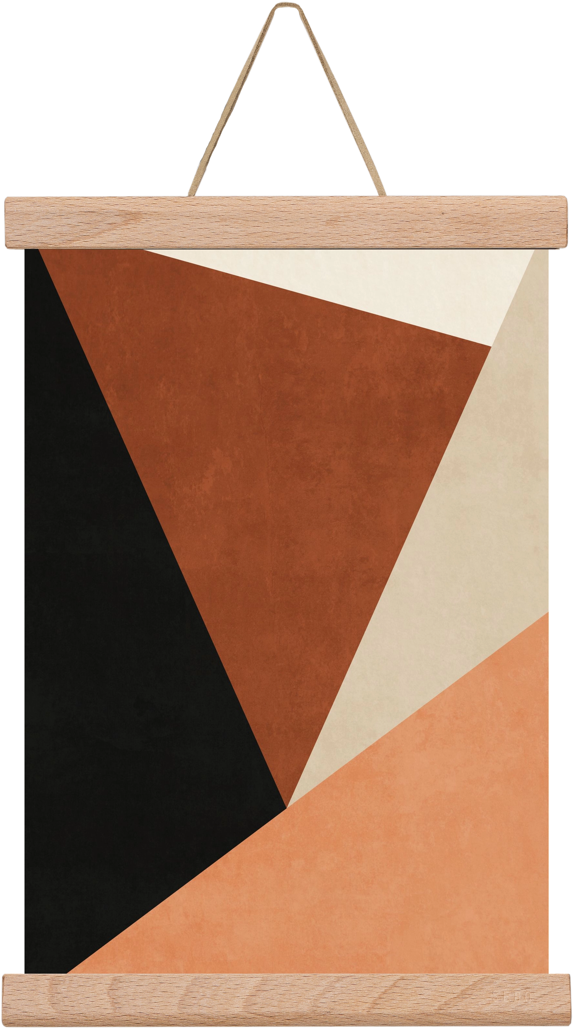 MINIMALIST GEOMETRIES 08 , 20x30 cm (20x30 cm), Tölgy akasztó