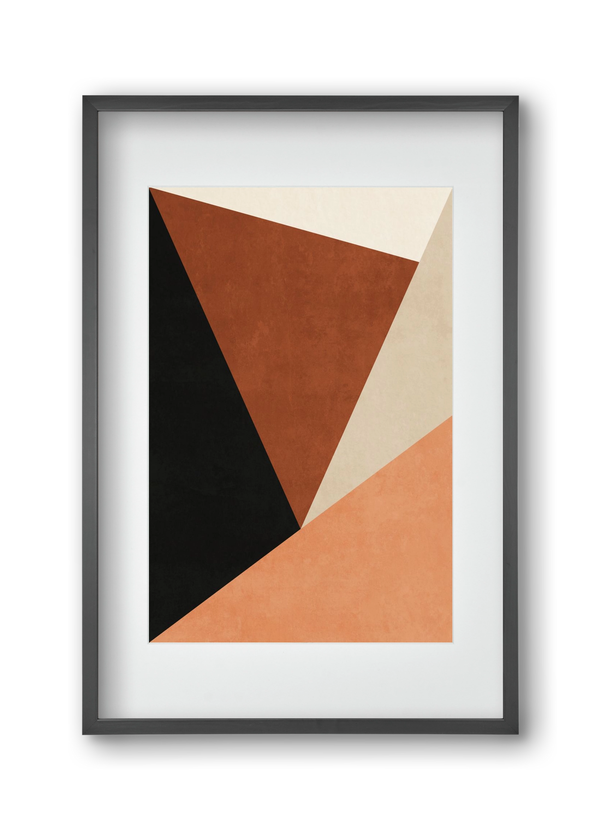 MINIMALIST GEOMETRIES 08 , 30x45 cm (20x30 cm), Fekete keret, paszpartuval