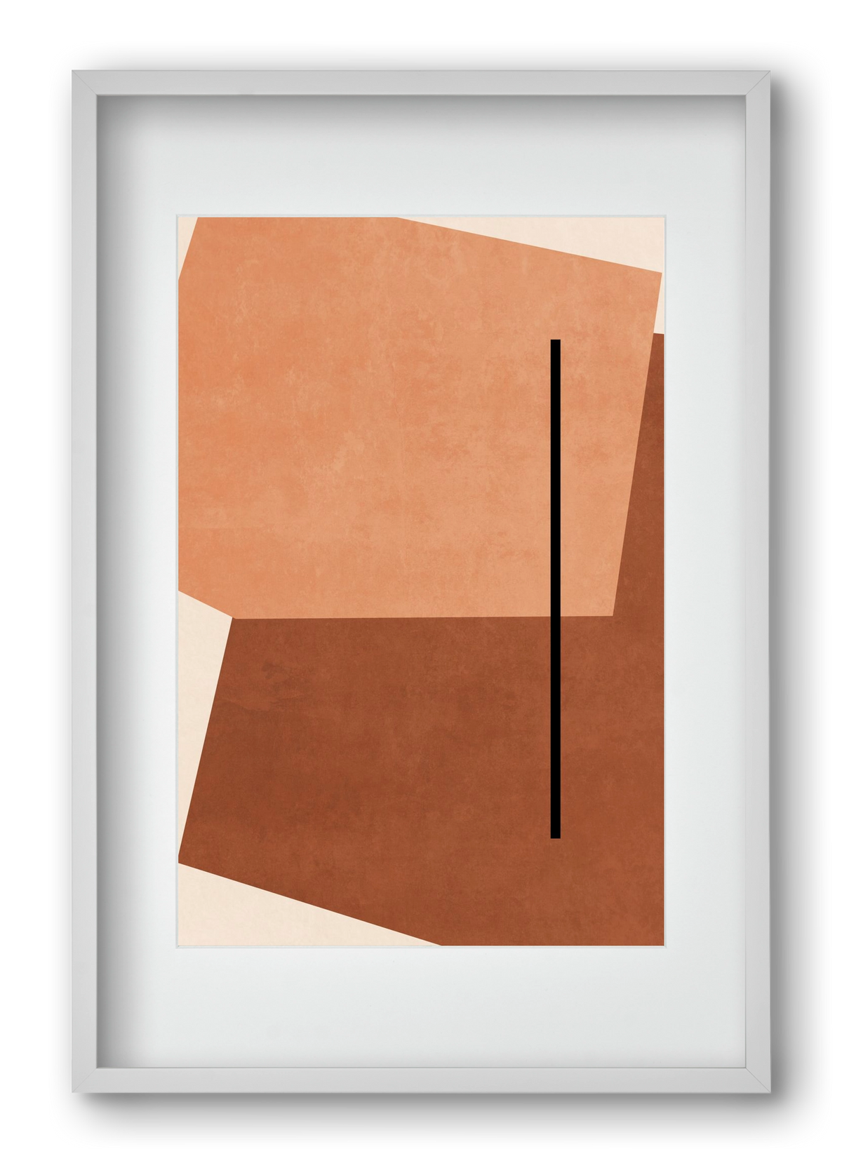 SHAPES AND COLORS , 40x60 cm (30x45 cm), Fehér keret, paszpartuval