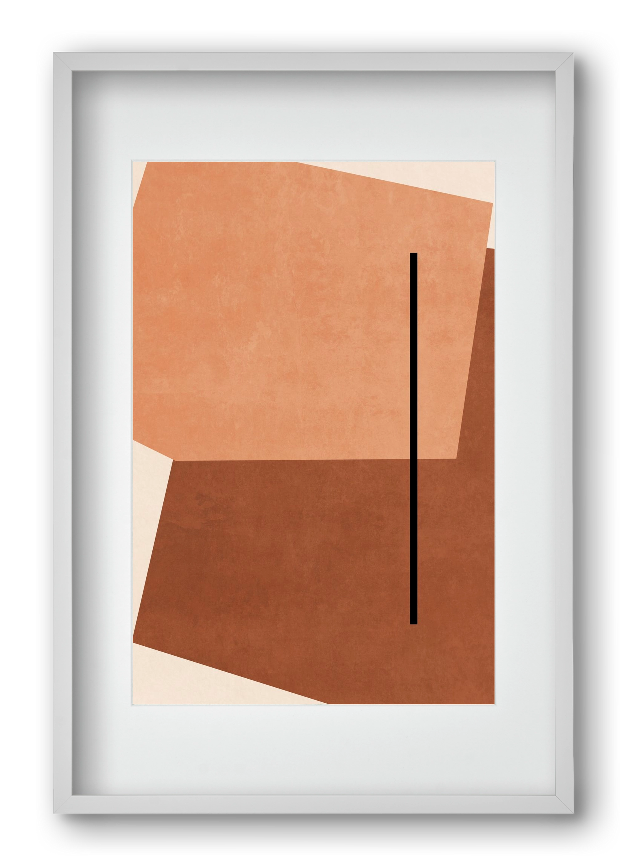 SHAPES AND COLORS , 40x60 cm (30x45 cm), Fehér keret, paszpartuval