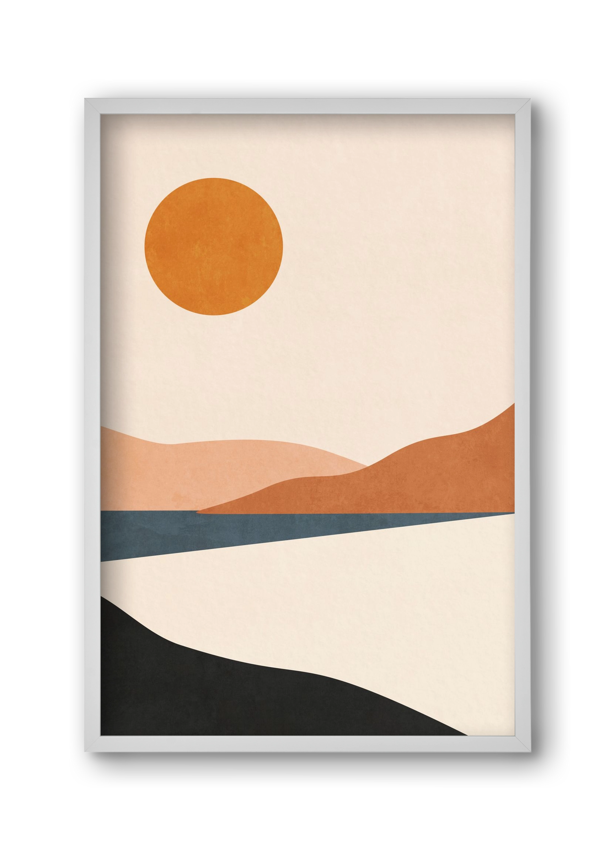 MINIMAL TROPICAL LANDSCAPE 02 , 30x45 cm (30x45 cm), Fehér keret