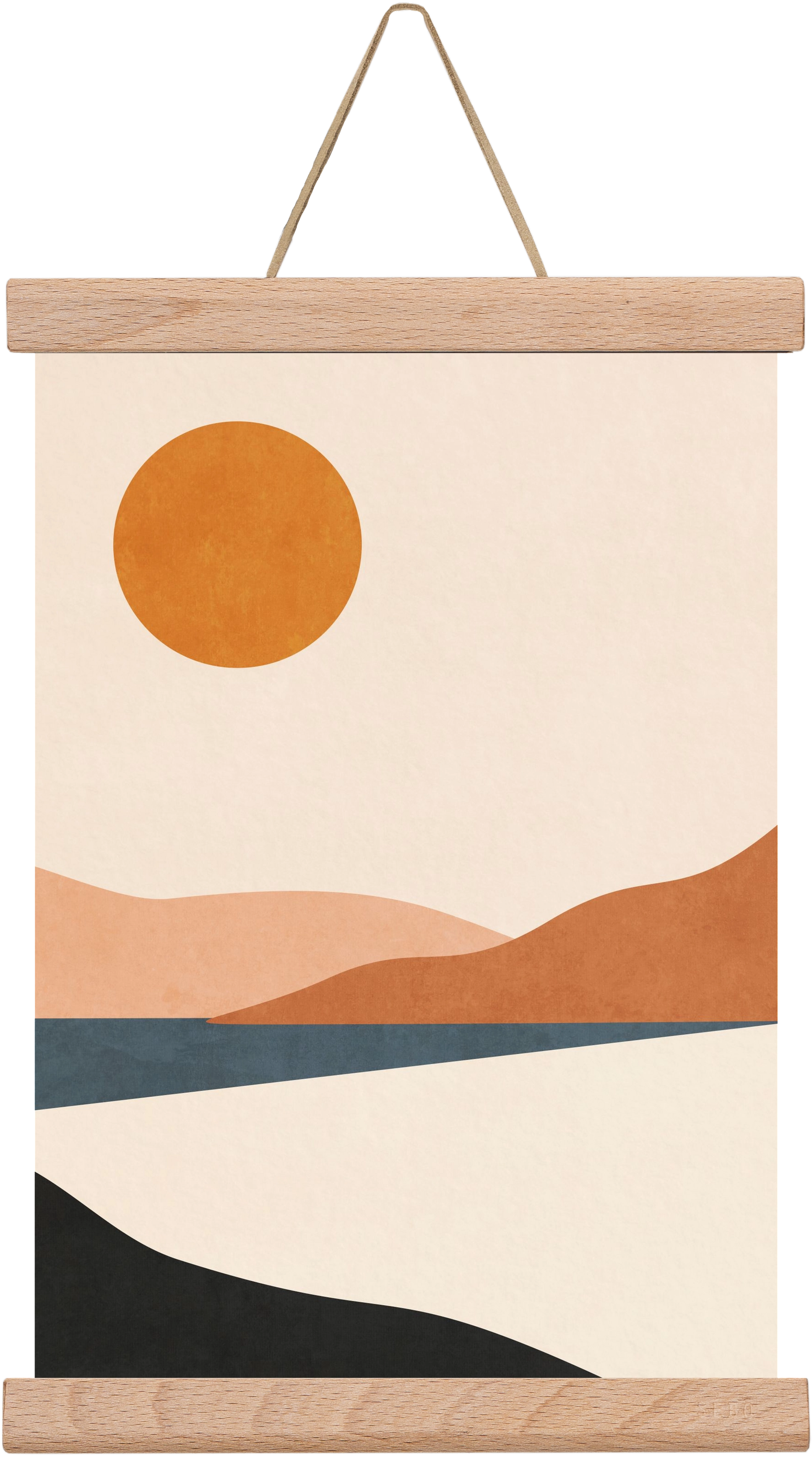 MINIMAL TROPICAL LANDSCAPE 02 , 20x30 cm (20x30 cm), Tölgy akasztó