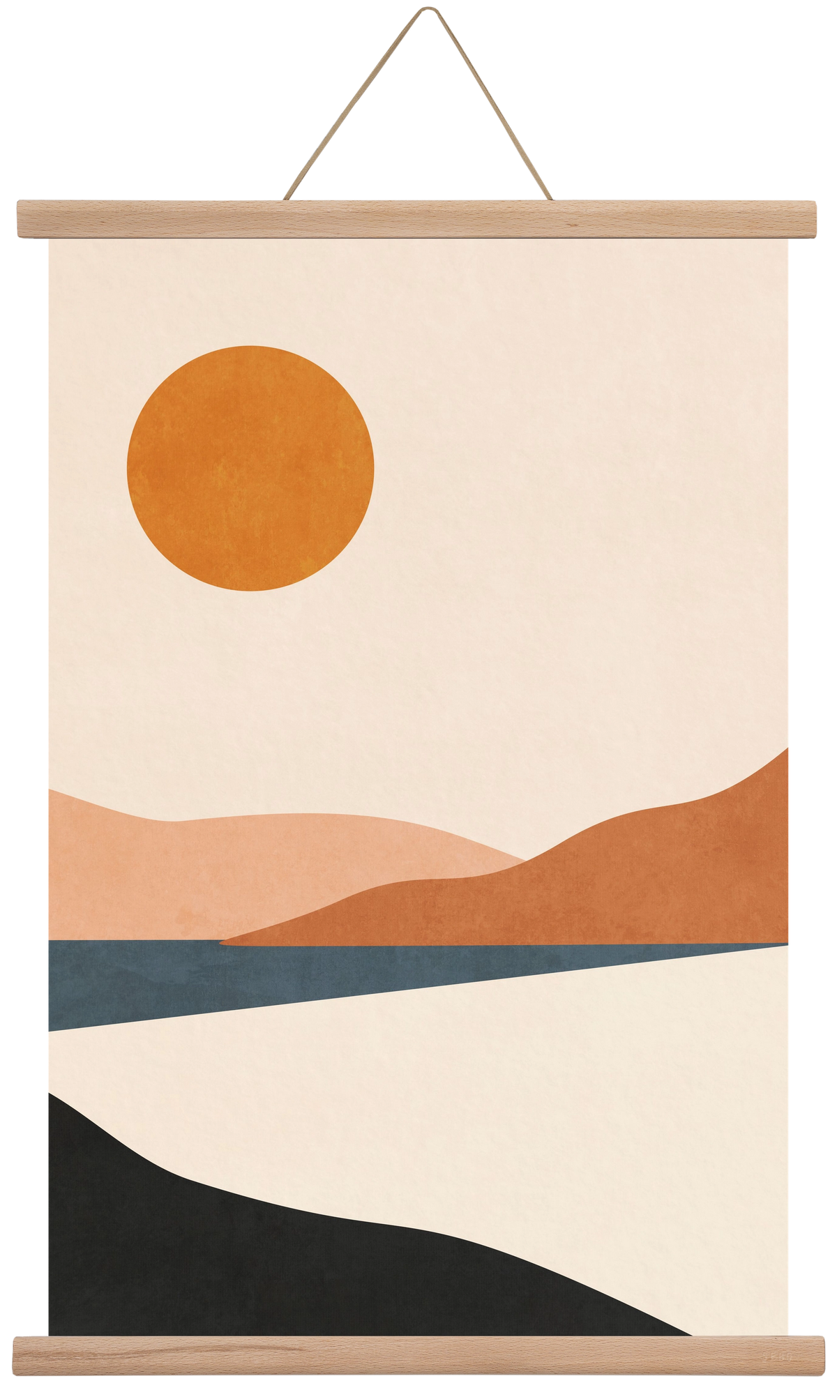 MINIMAL TROPICAL LANDSCAPE 02 , 40x60 cm (40x60 cm), Tölgy akasztó