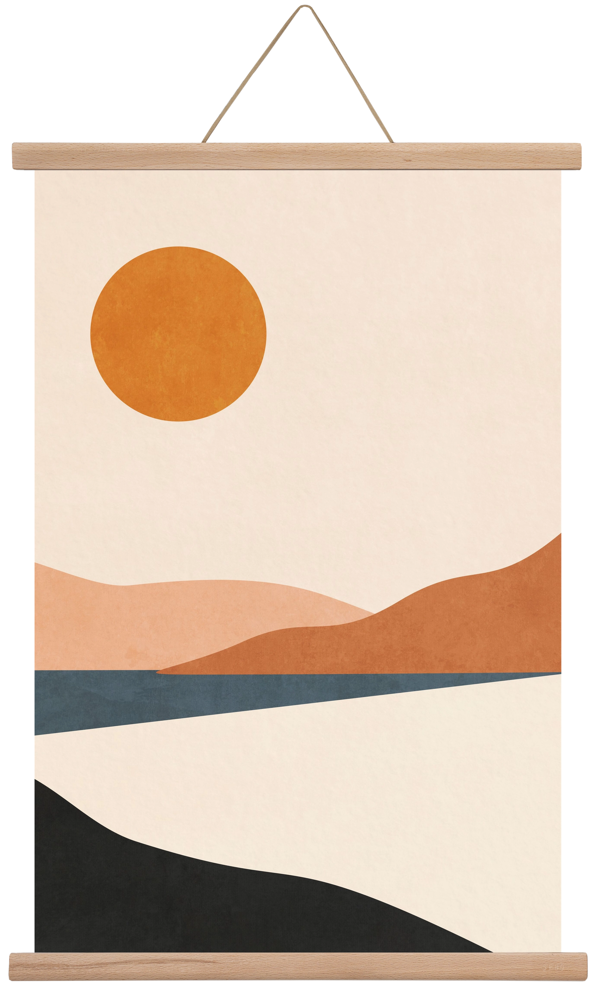 MINIMAL TROPICAL LANDSCAPE 02 , 40x60 cm (40x60 cm), Tölgy akasztó