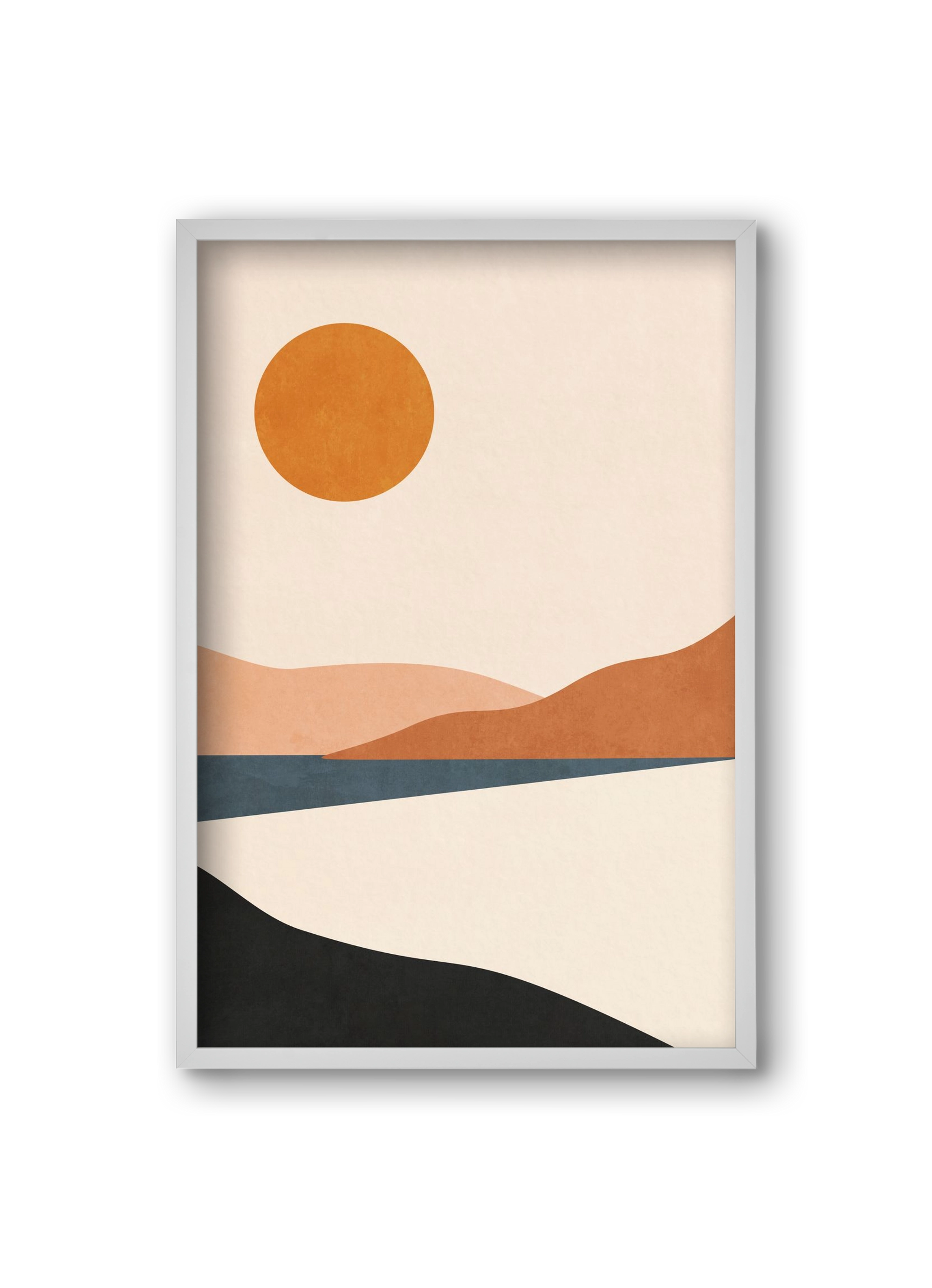 MINIMAL TROPICAL LANDSCAPE 02 , 20x30 cm (20x30 cm), Fehér keret