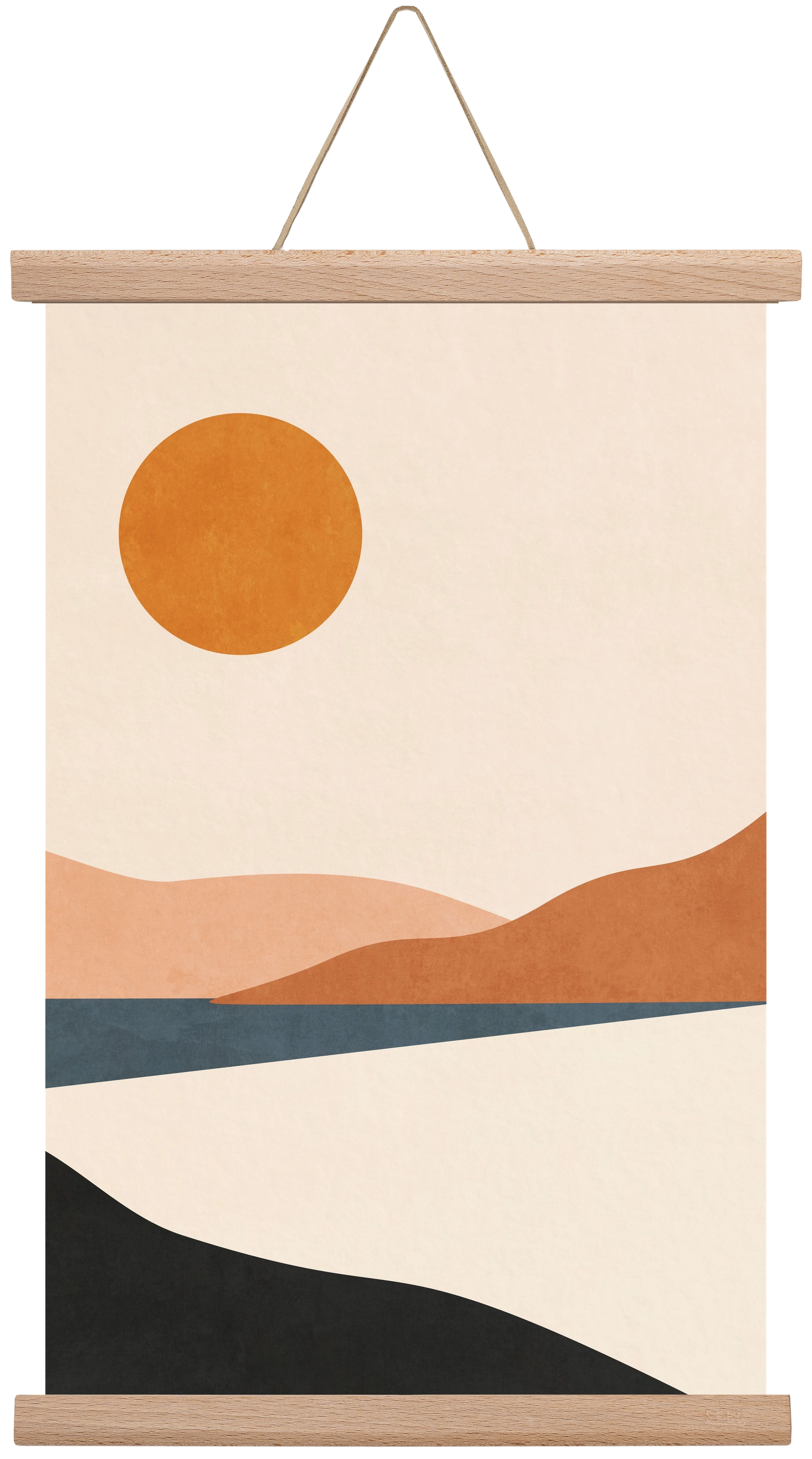 MINIMAL TROPICAL LANDSCAPE 02 , 30x45 cm (30x45 cm), Tölgy akasztó