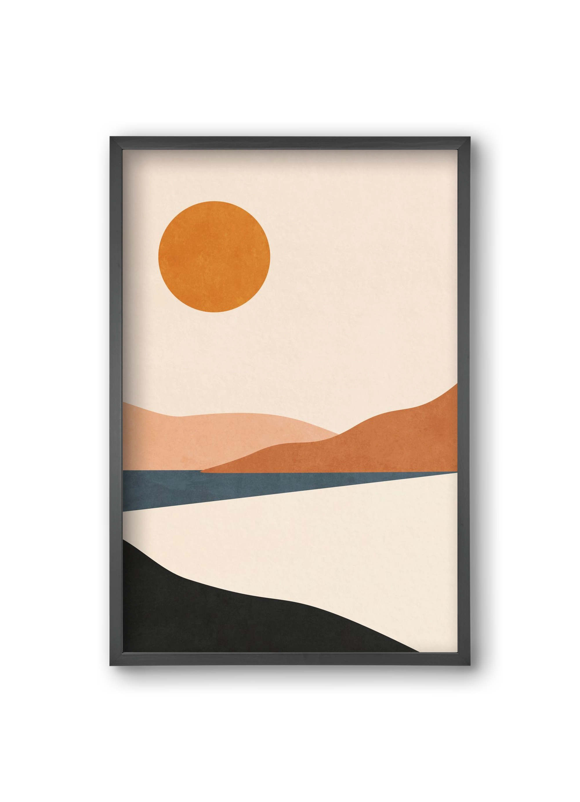 MINIMAL TROPICAL LANDSCAPE 02 , 20x30 cm (20x30 cm), Fekete keret