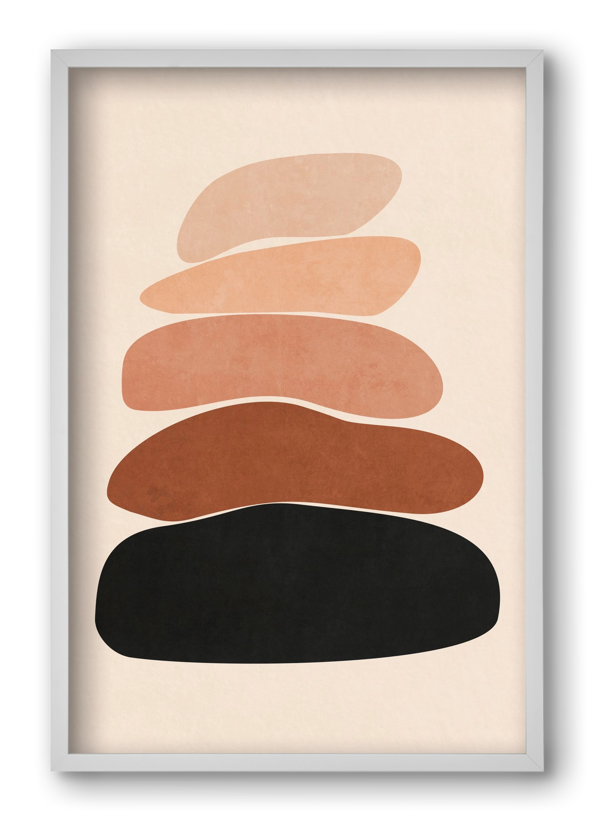 MINIMUM STONES 02 , 40x60 cm (40x60 cm), Fehér keret