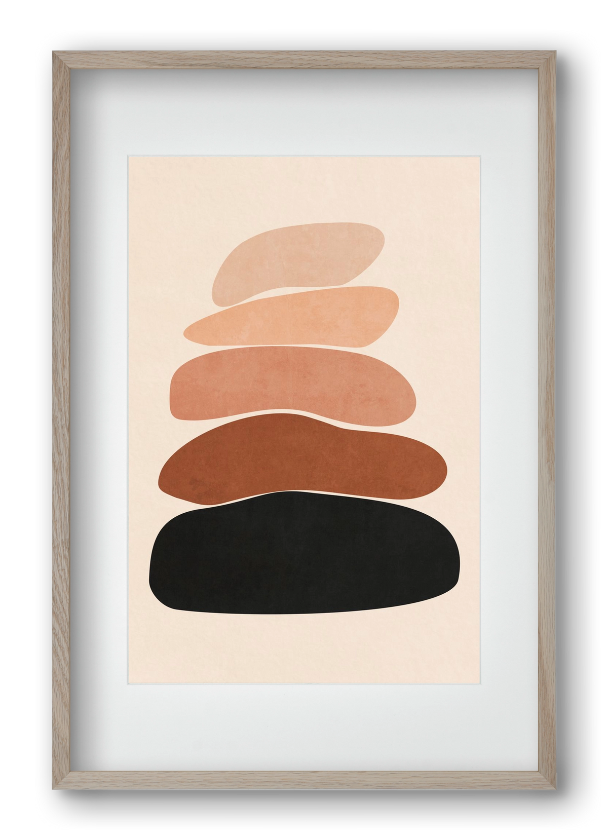 MINIMUM STONES 02 , 40x60 cm (30x45 cm), Tölgy keret, paszpartuval