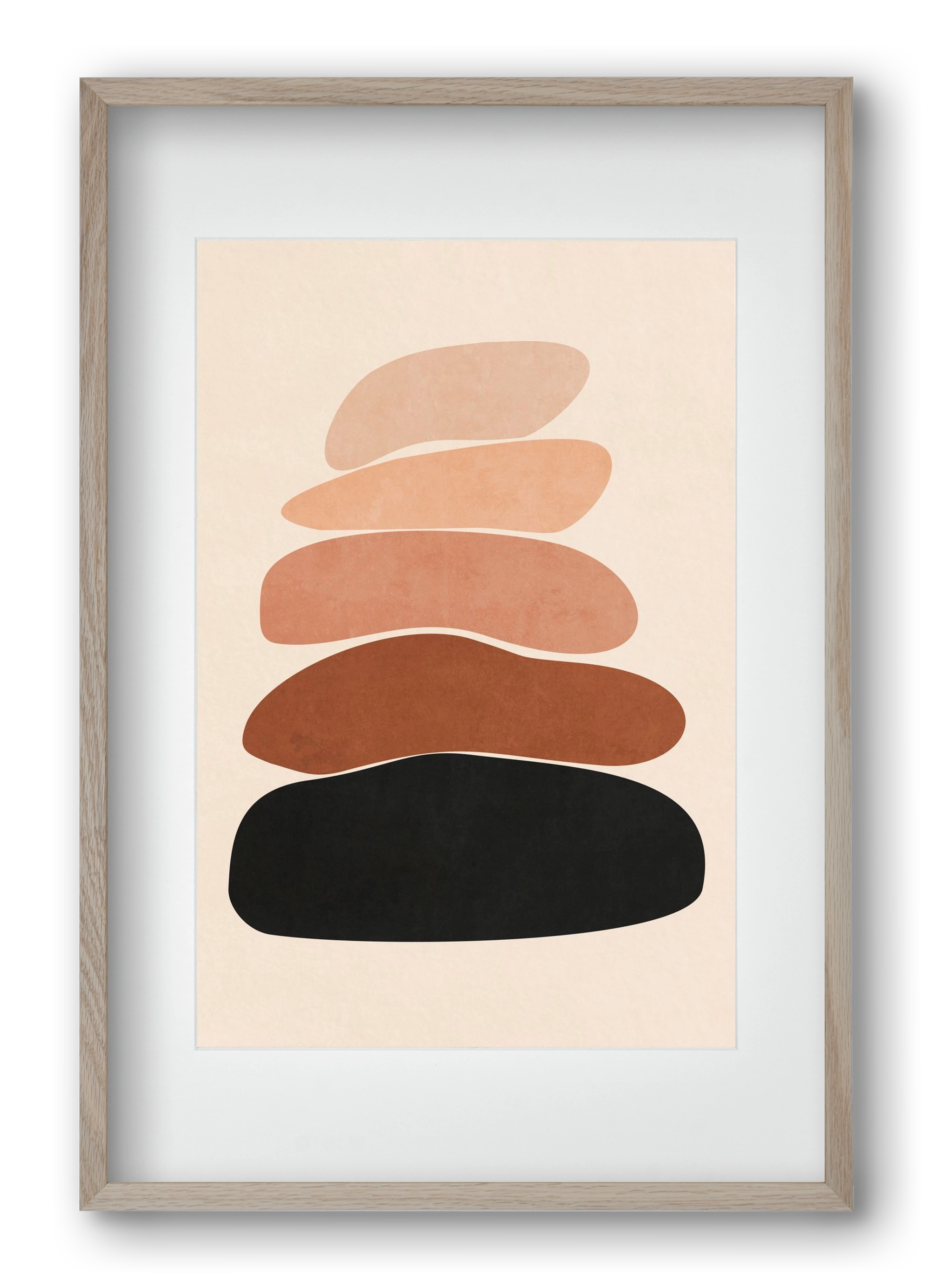 MINIMUM STONES 02 , 40x60 cm (30x45 cm), Tölgy keret, paszpartuval