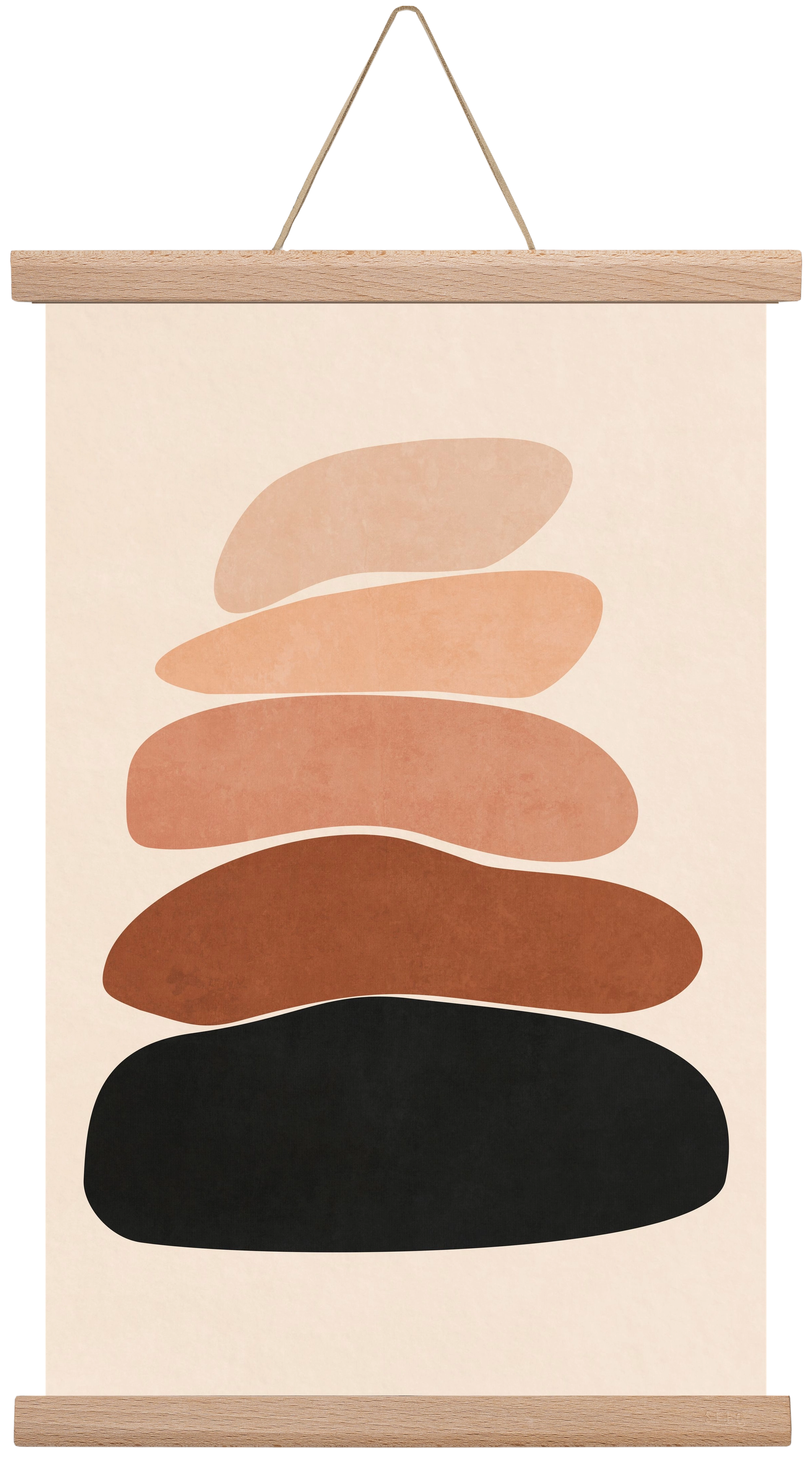 MINIMUM STONES 02 , 30x45 cm (30x45 cm), Tölgy akasztó