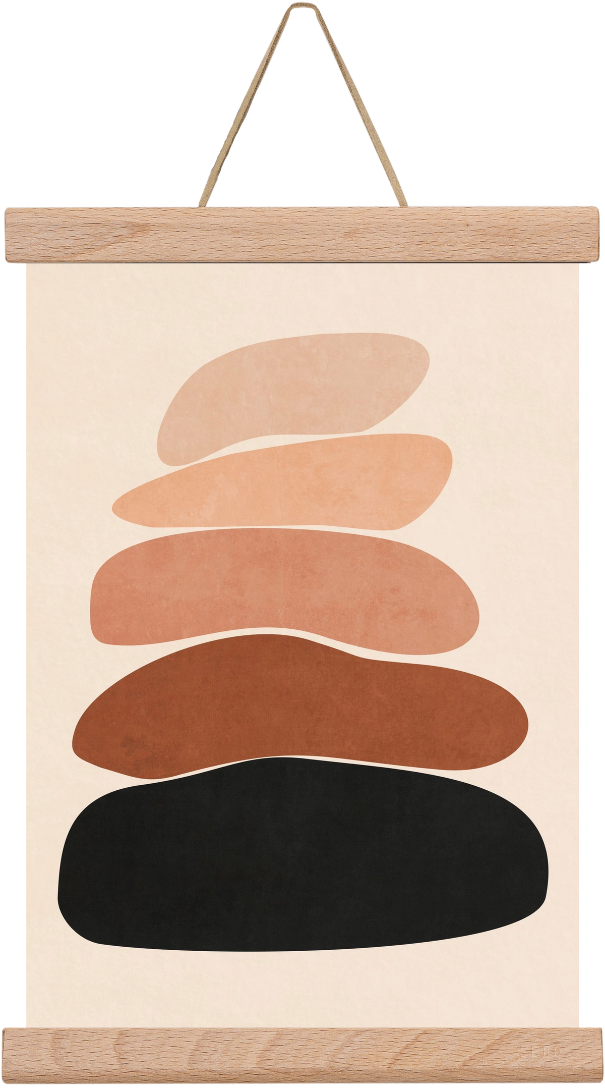 MINIMUM STONES 02 , 20x30 cm (20x30 cm), Tölgy akasztó