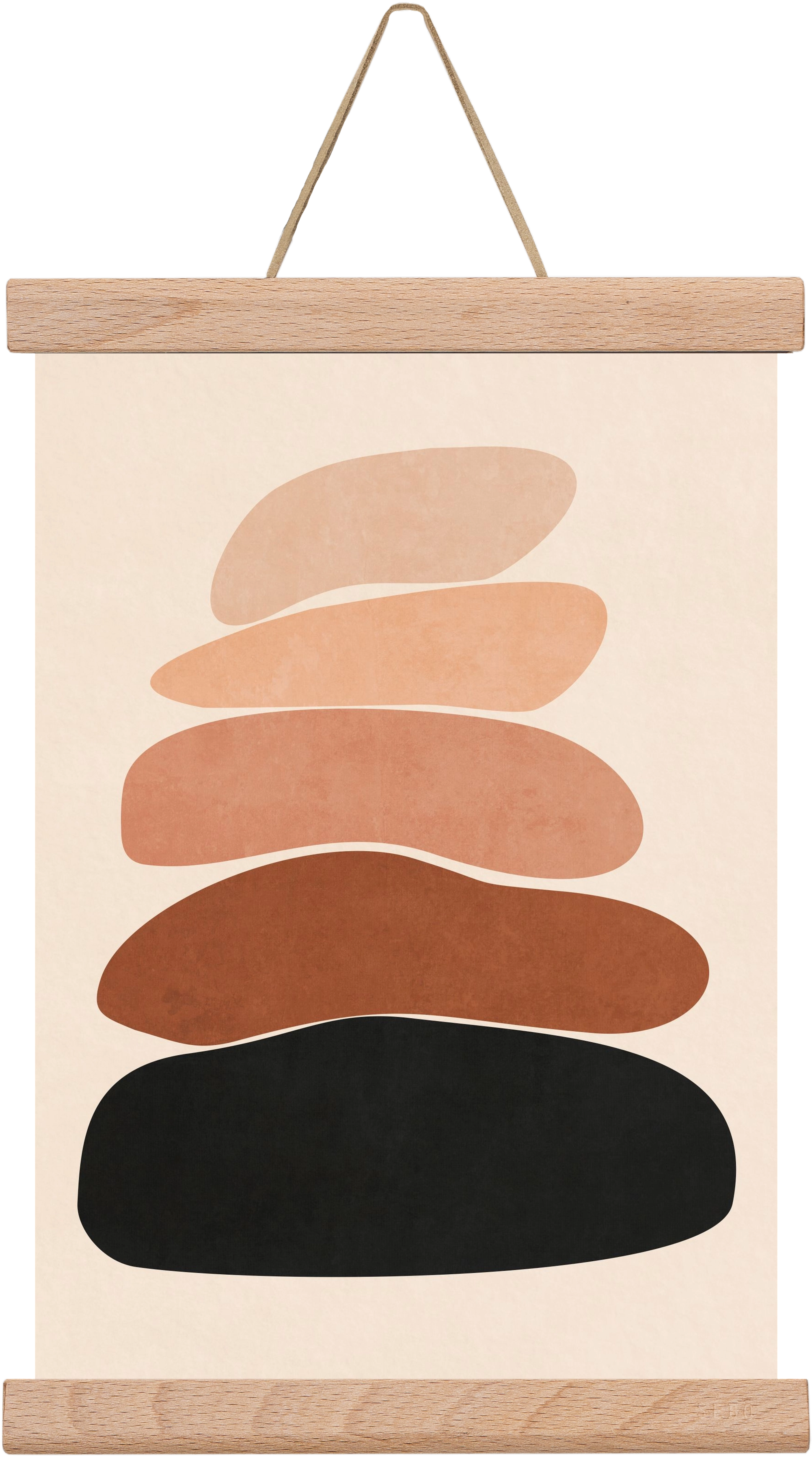 MINIMUM STONES 02 , 20x30 cm (20x30 cm), Tölgy akasztó