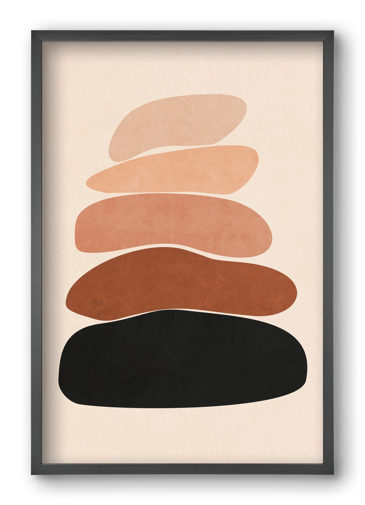 MINIMUM STONES 02 , 40x60 cm (40x60 cm), Fekete keret