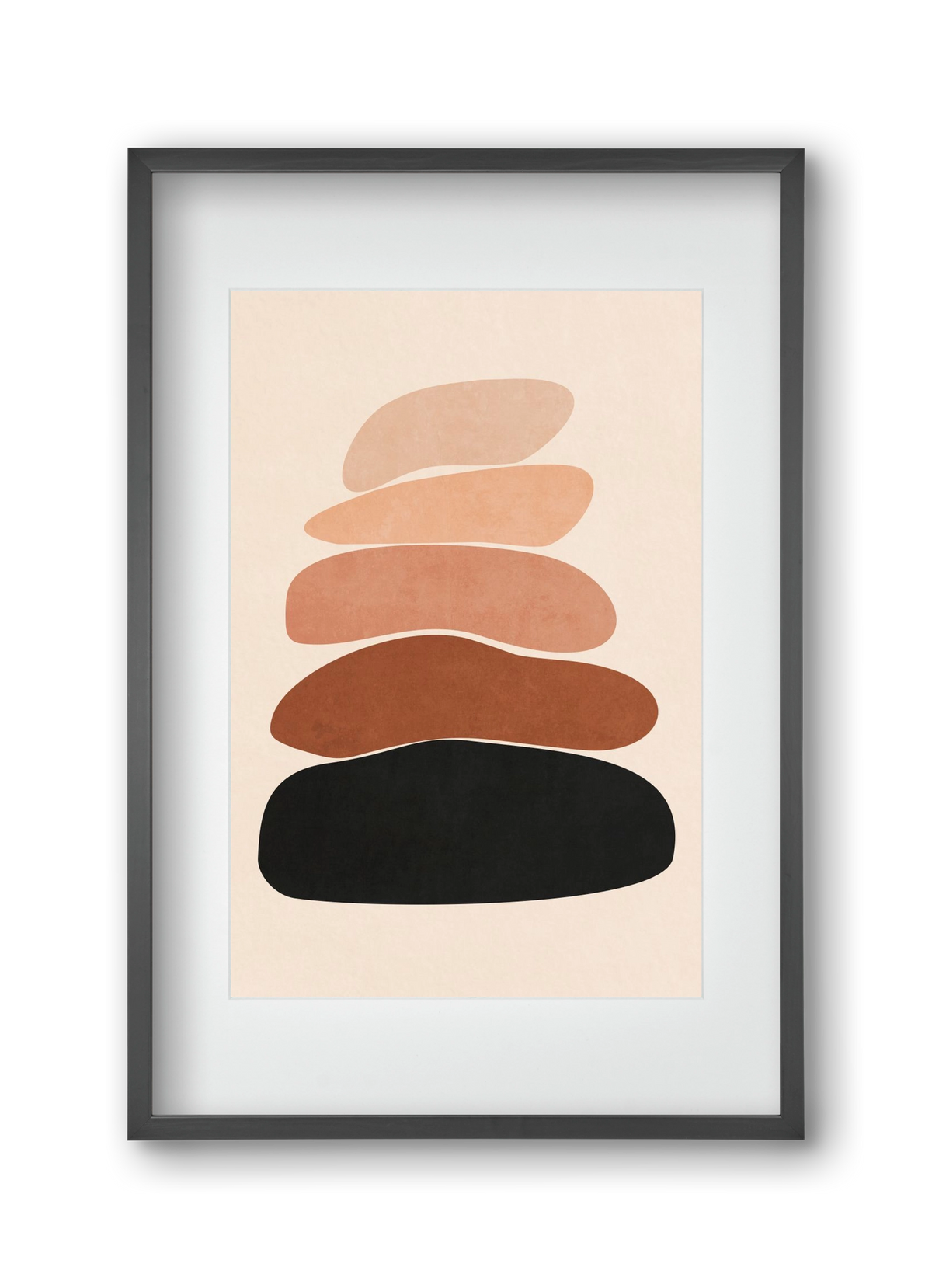 MINIMUM STONES 02 , 30x45 cm (20x30 cm), Fekete keret, paszpartuval