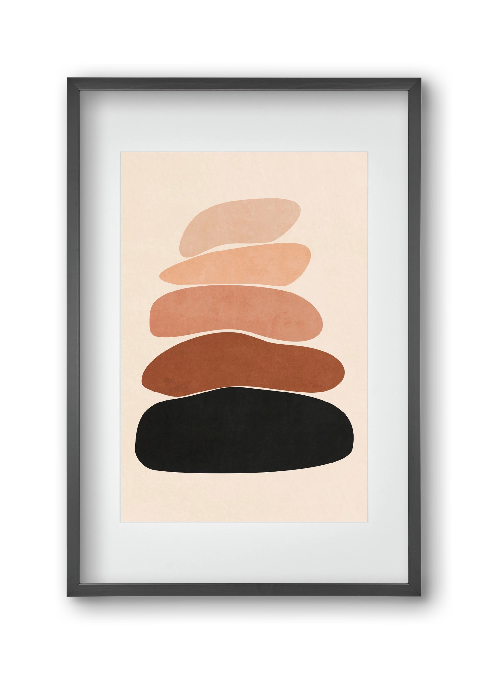 MINIMUM STONES 02 , 30x45 cm (20x30 cm), Fekete keret, paszpartuval