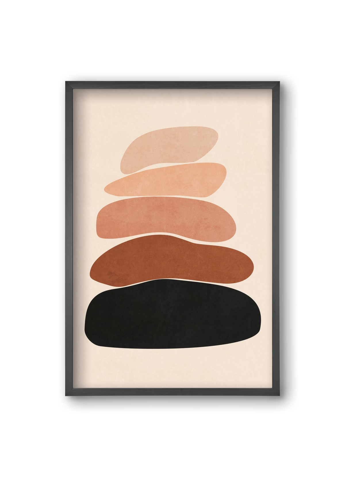 MINIMUM STONES 02 , 20x30 cm (20x30 cm), Fekete keret