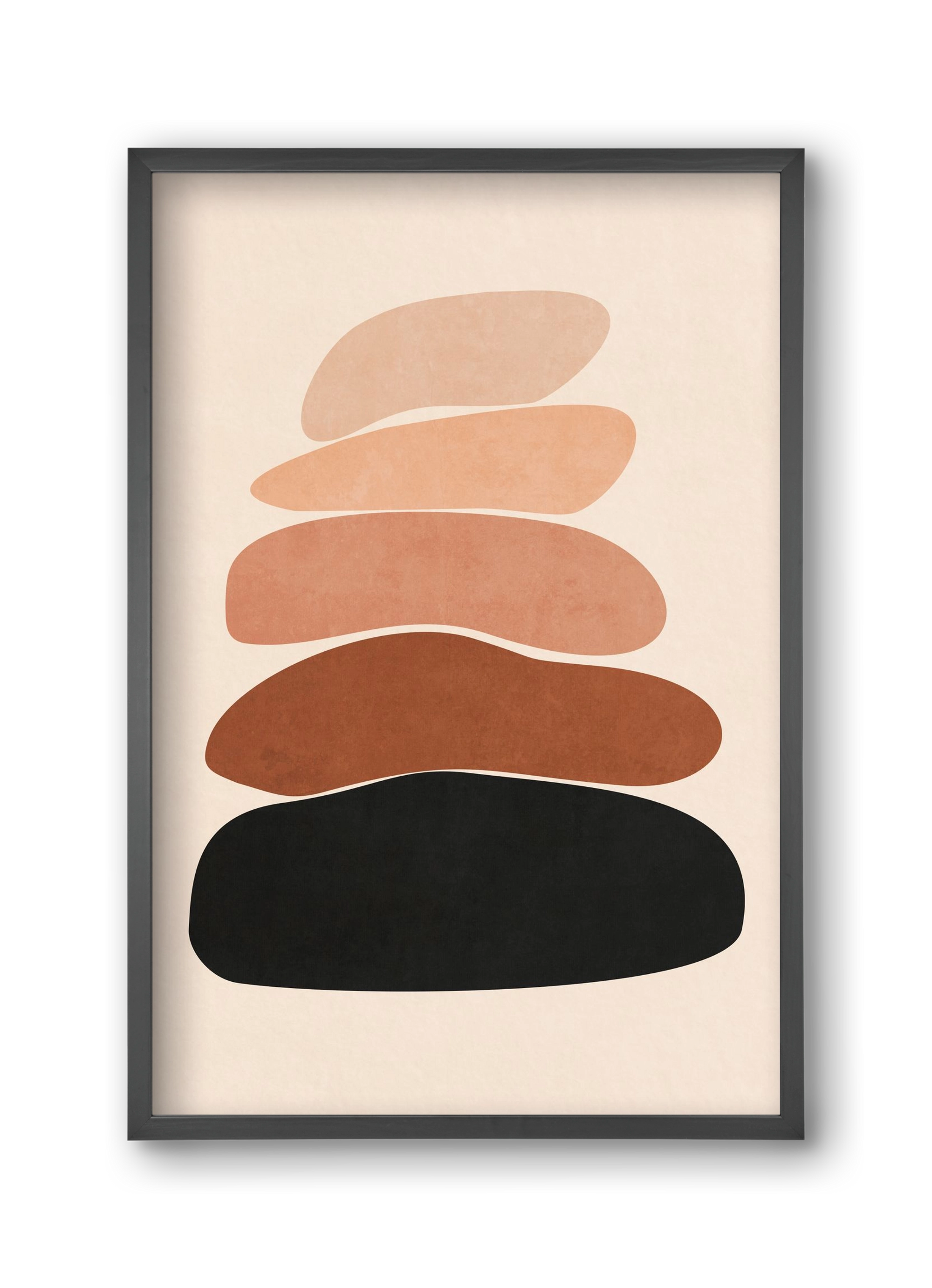 MINIMUM STONES 02 , 30x45 cm (30x45 cm), Fekete keret