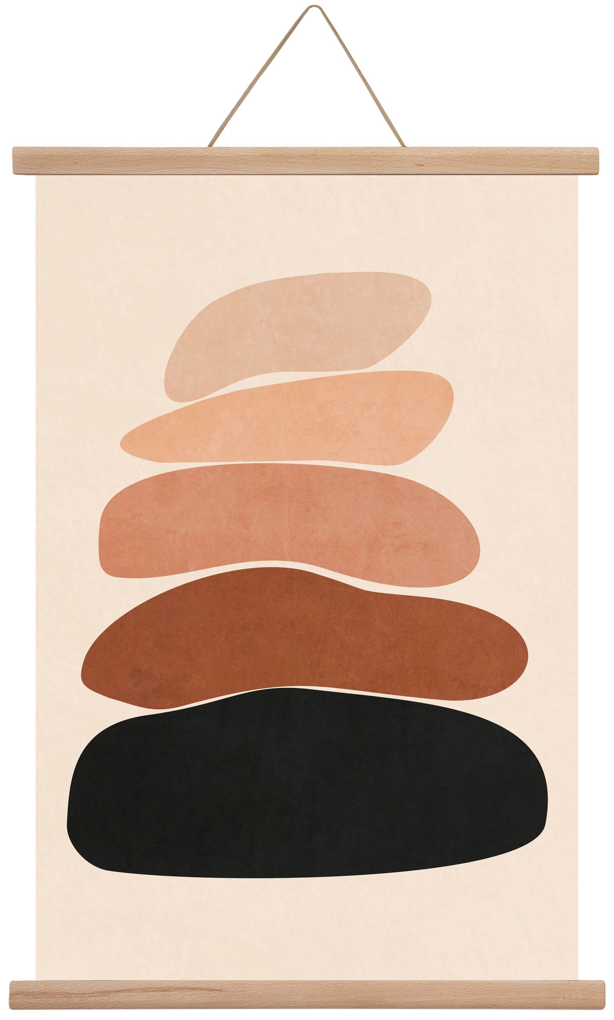 MINIMUM STONES 02 , 40x60 cm (40x60 cm), Tölgy akasztó