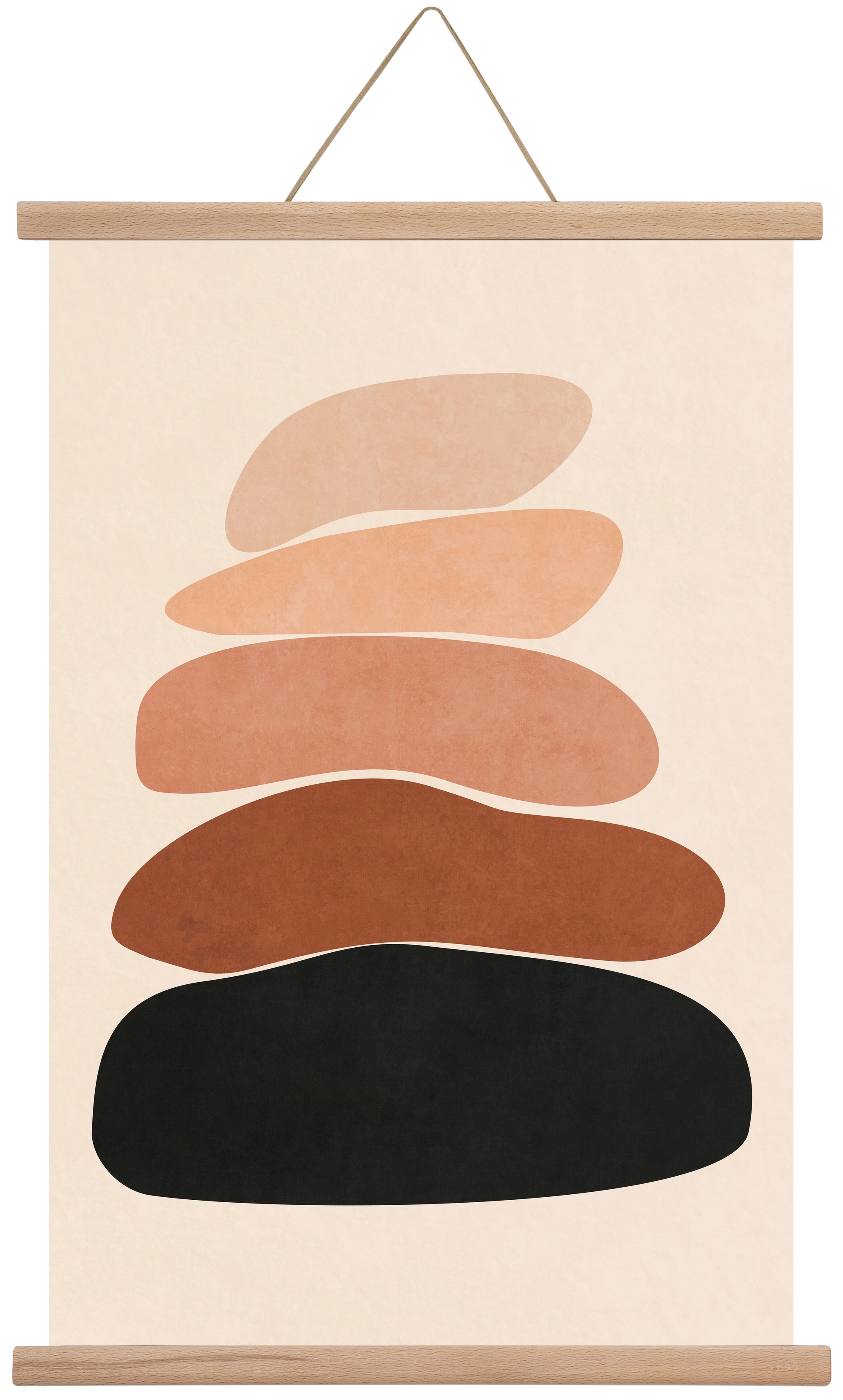 MINIMUM STONES 02 , 40x60 cm (40x60 cm), Tölgy akasztó