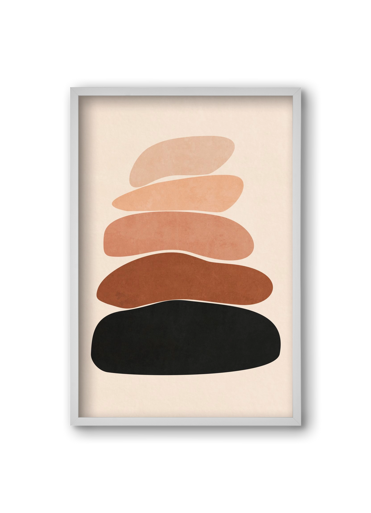 MINIMUM STONES 02 , 20x30 cm (20x30 cm), Fehér keret