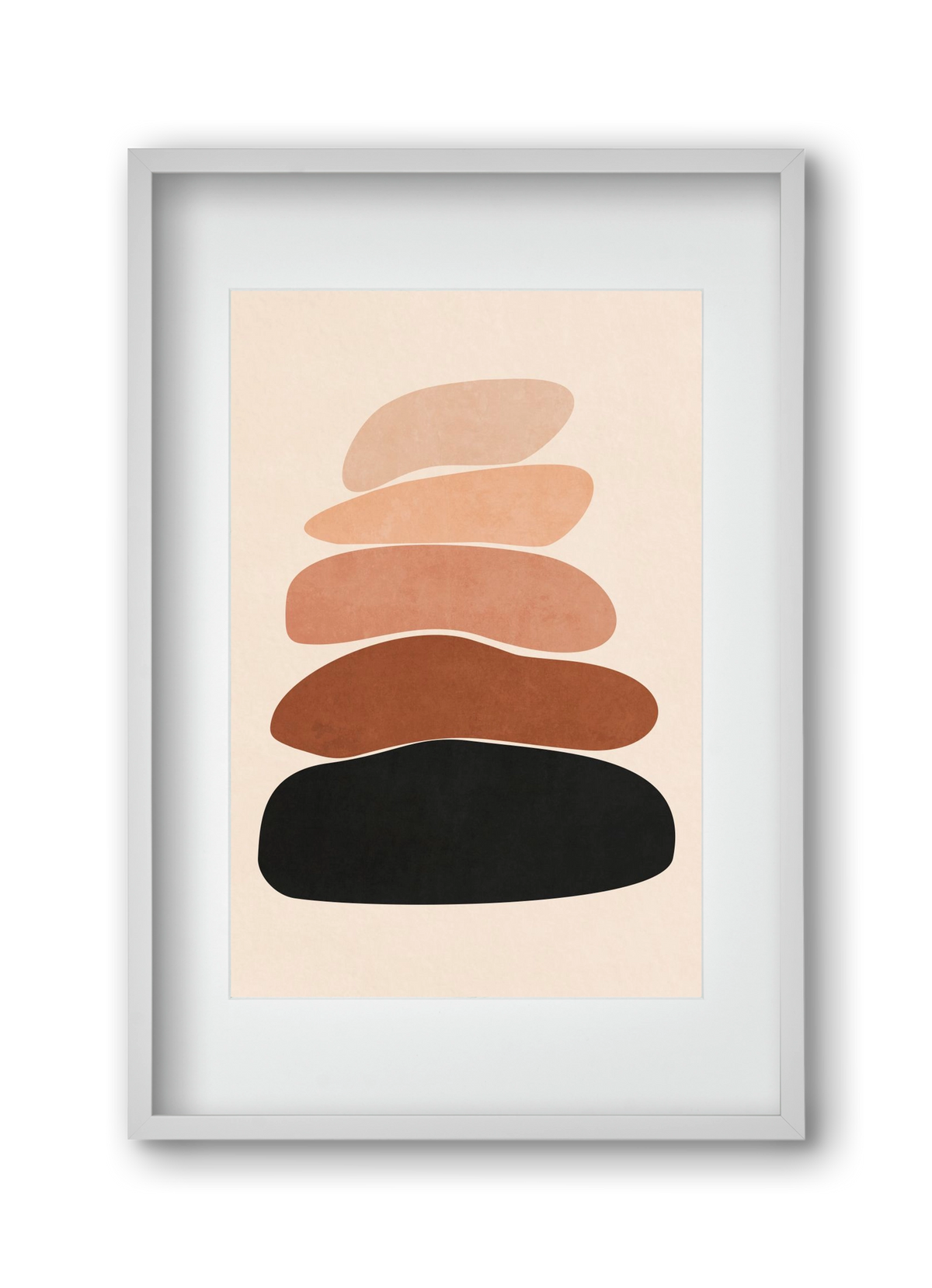 MINIMUM STONES 02 , 30x45 cm (20x30 cm), Fehér keret, paszpartuval