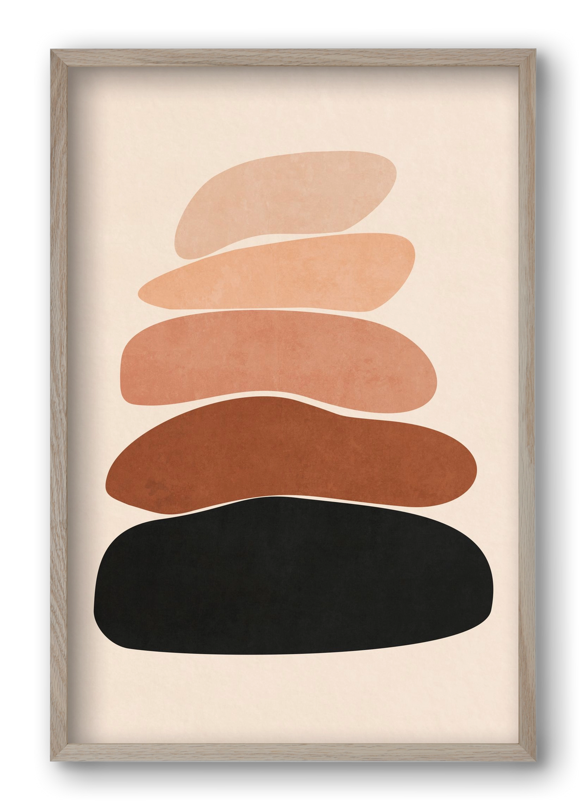 MINIMUM STONES 02 , 40x60 cm (40x60 cm), Tölgy keret