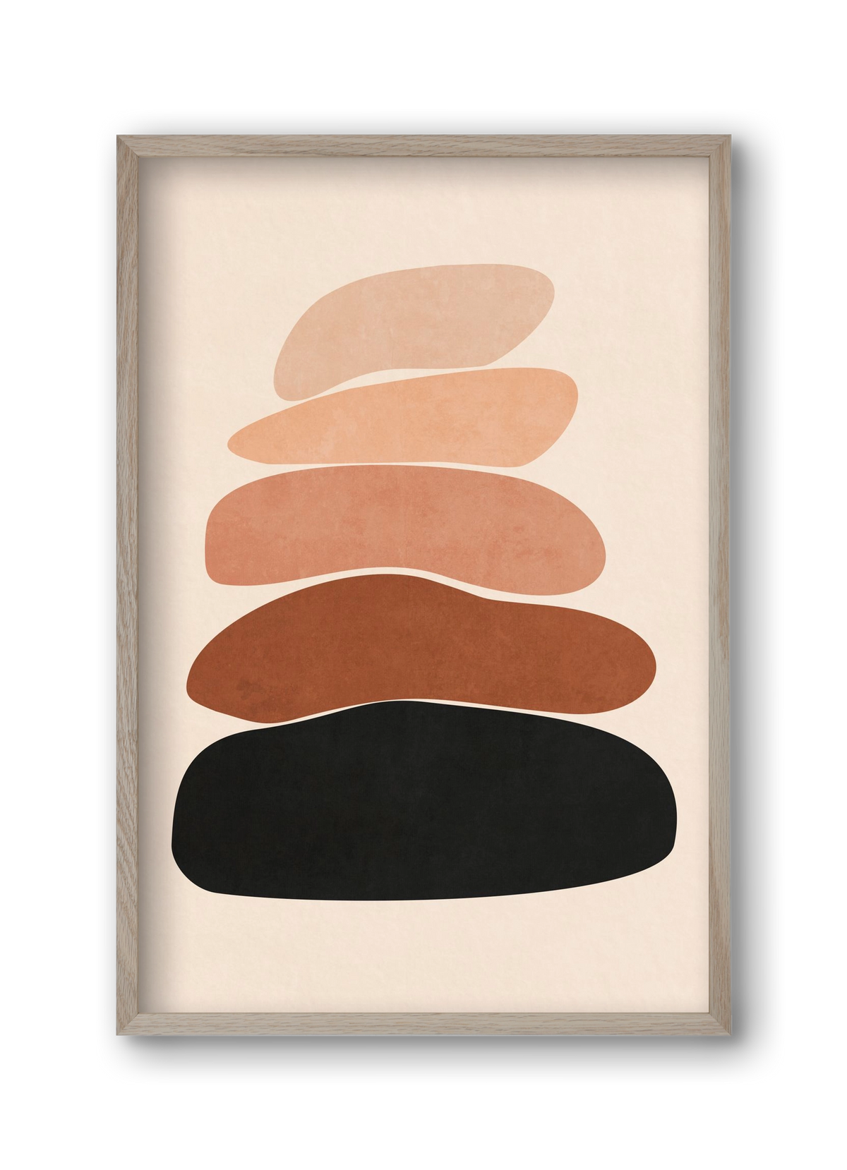 MINIMUM STONES 02 , 30x45 cm (30x45 cm), Tölgy keret