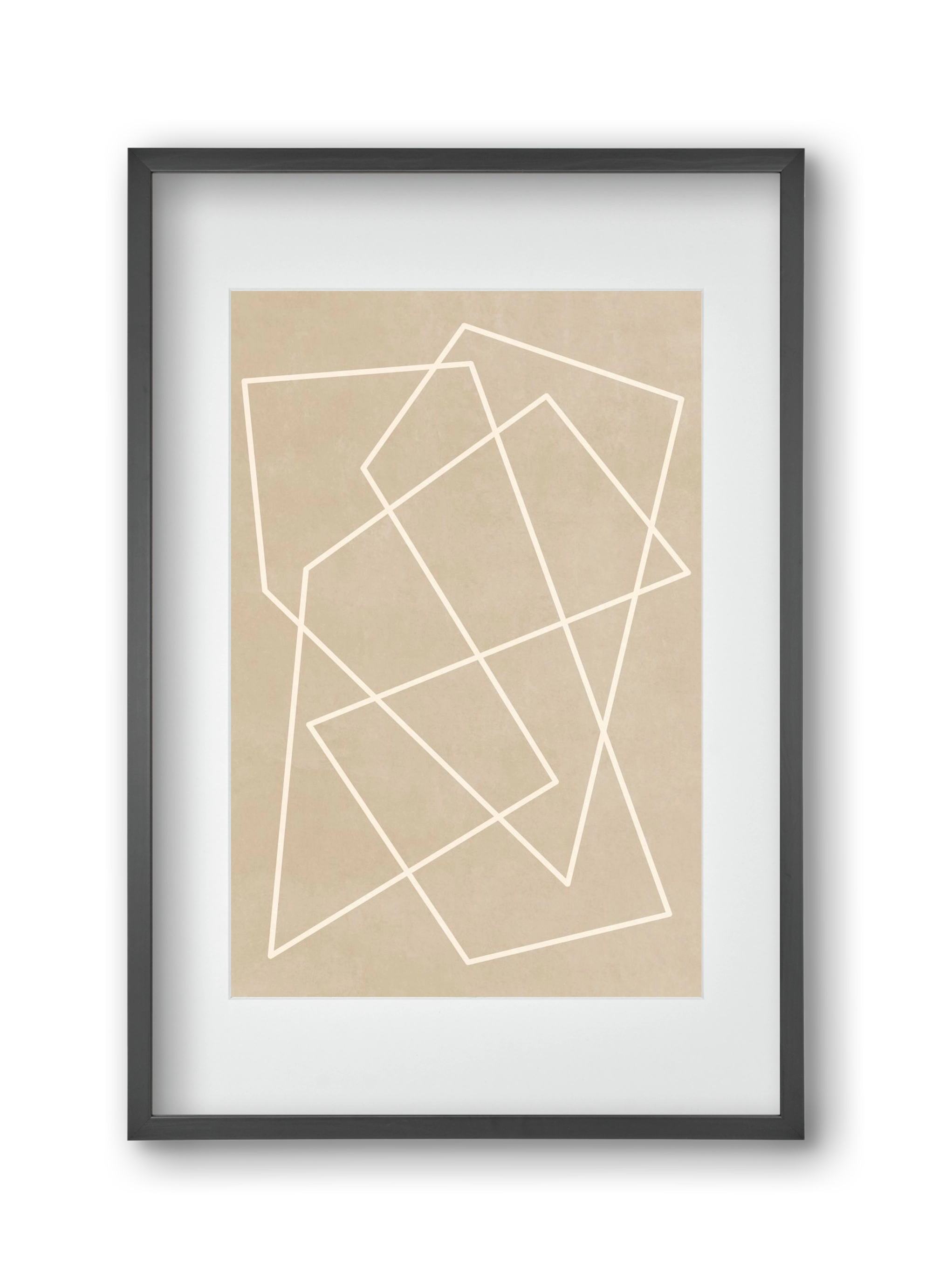 MINIMAL LINE 1, 30x45 cm (20x30 cm), Fekete keret, paszpartuval