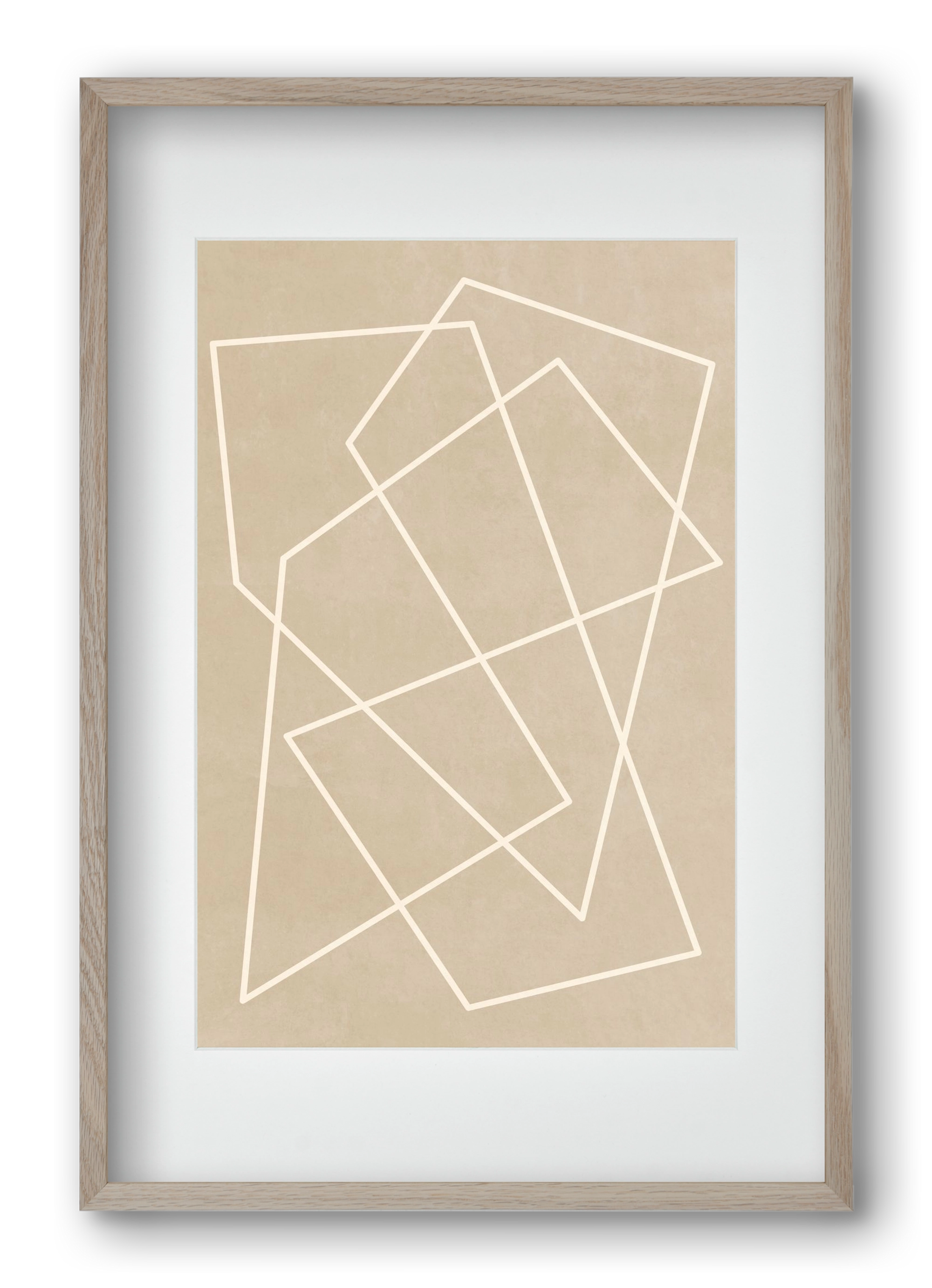 MINIMAL LINE 1, 40x60 cm (30x45 cm), Tölgy keret, paszpartuval