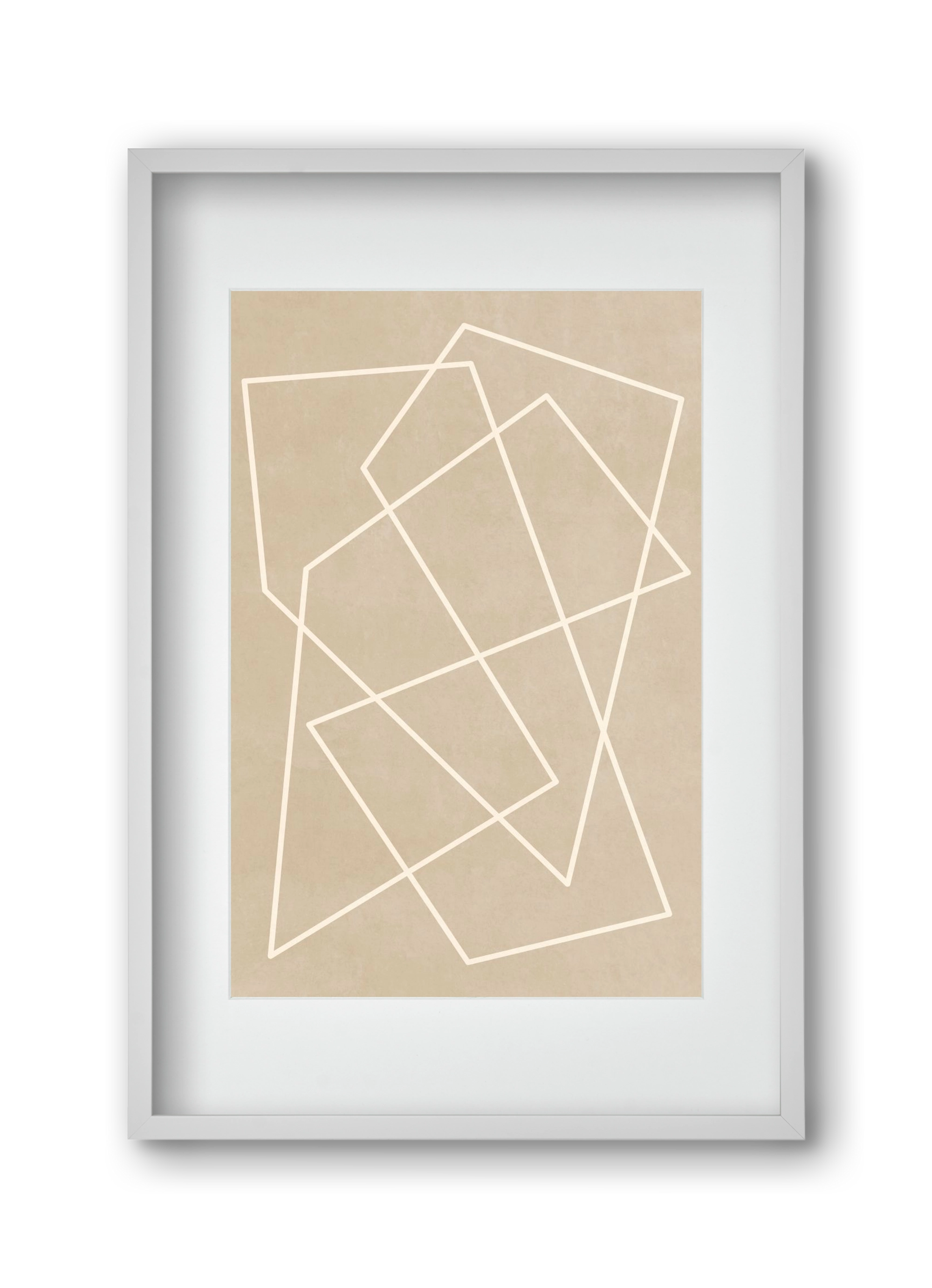 MINIMAL LINE 1, 30x45 cm (20x30 cm), Fehér keret, paszpartuval