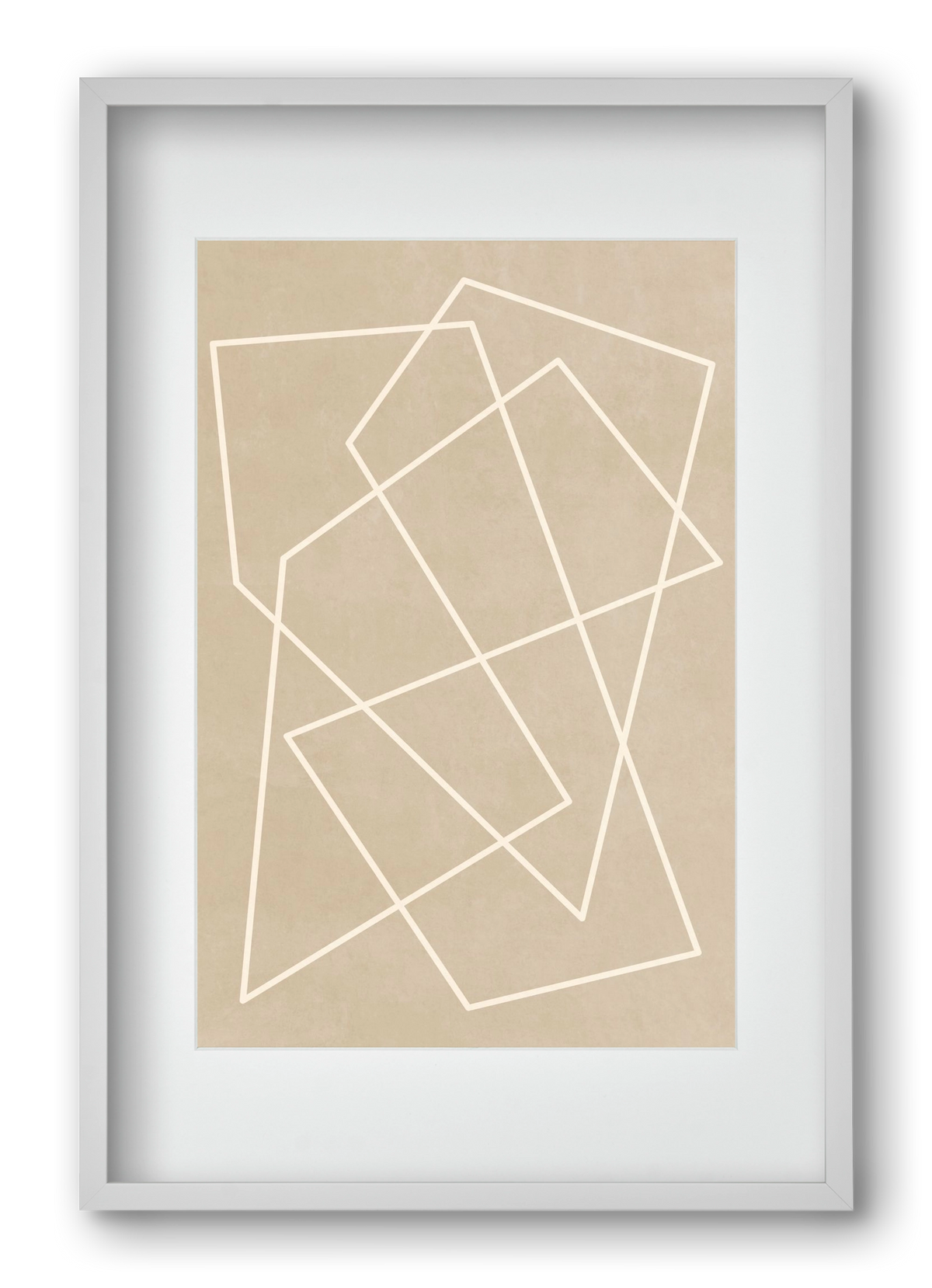 MINIMAL LINE 1, 40x60 cm (30x45 cm), Fehér keret, paszpartuval