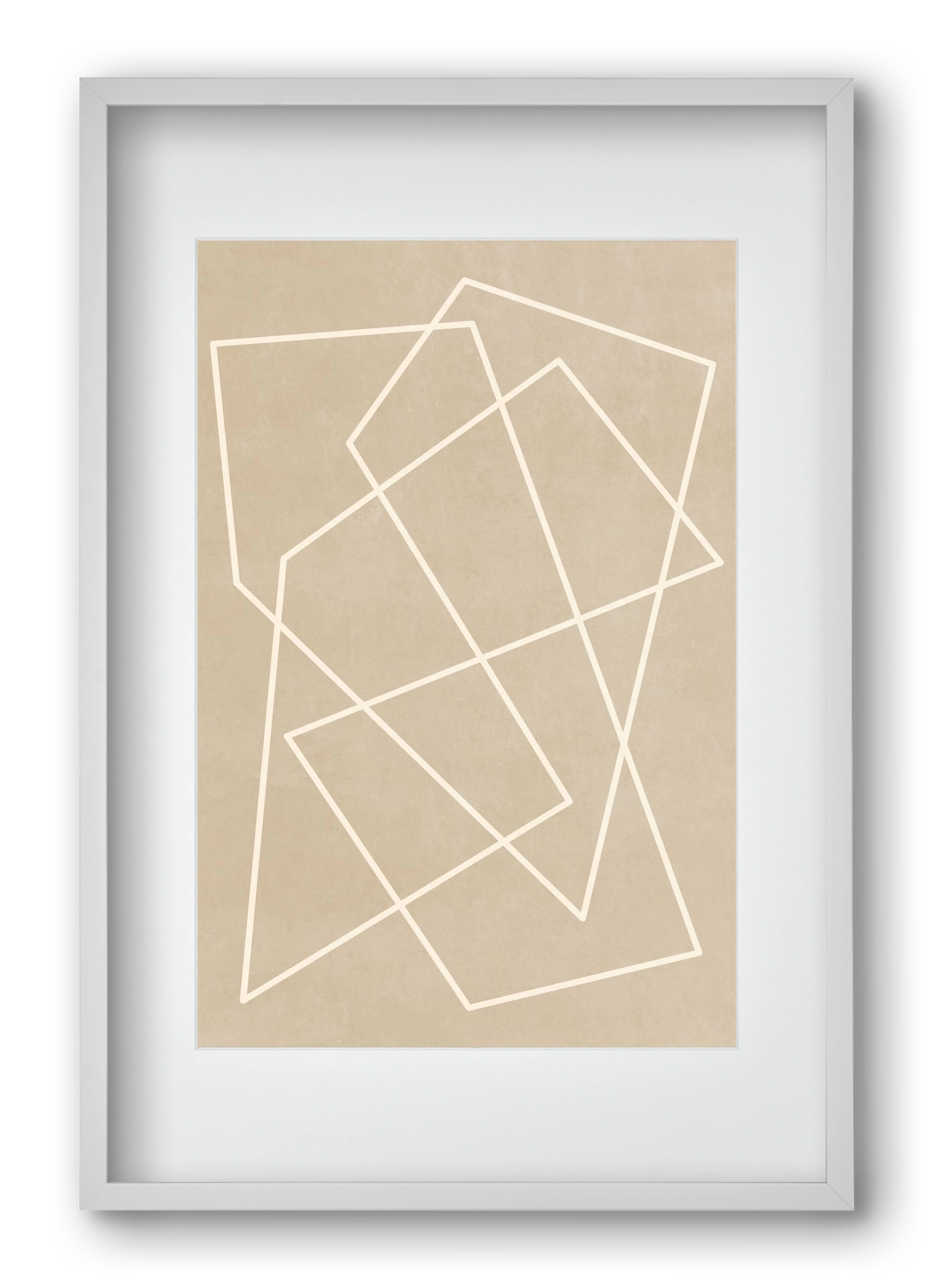 MINIMAL LINE 1, 40x60 cm (30x45 cm), Fehér keret, paszpartuval