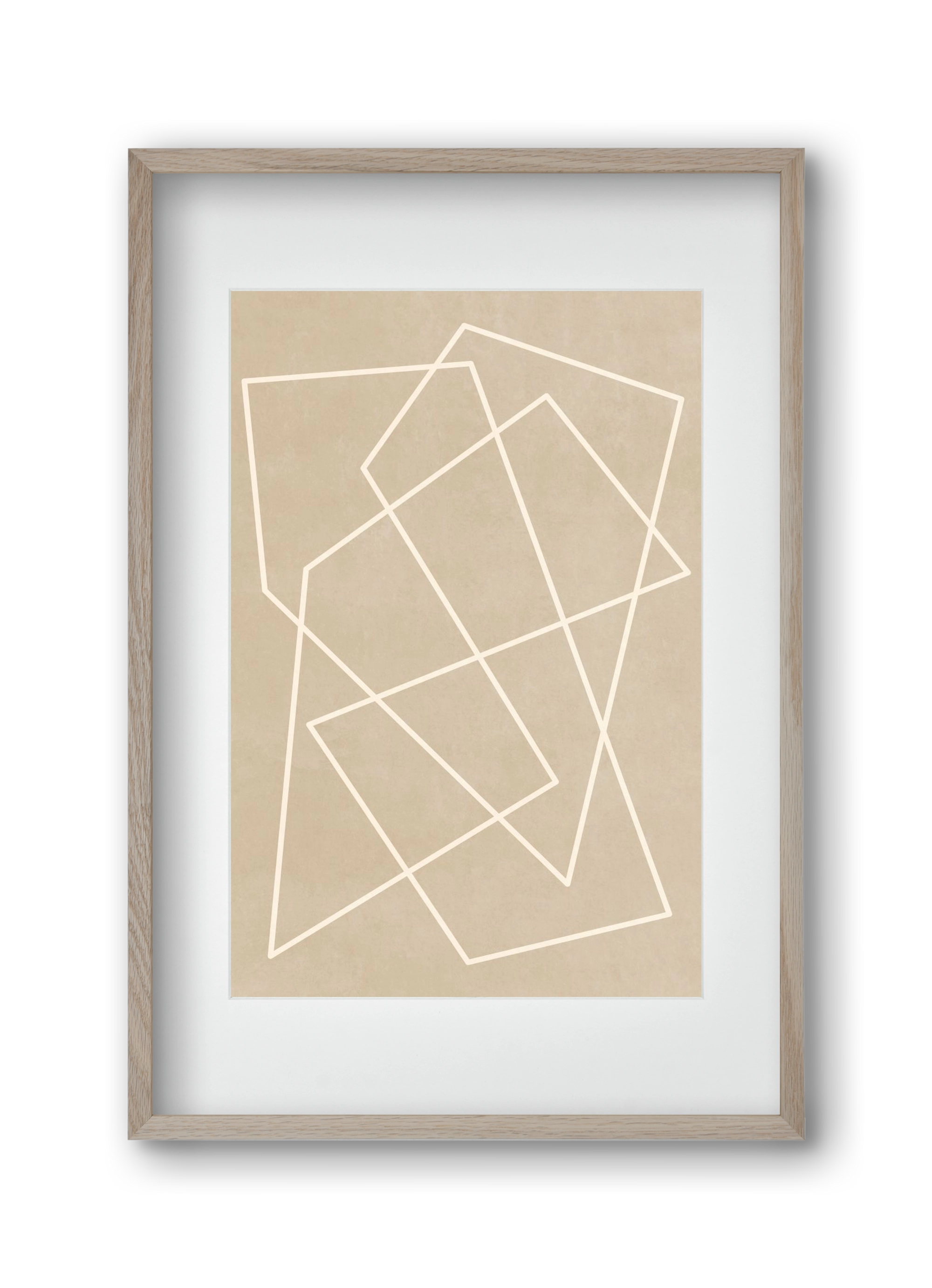 MINIMAL LINE 1, 30x45 cm (20x30 cm), Tölgy keret, paszpartuval