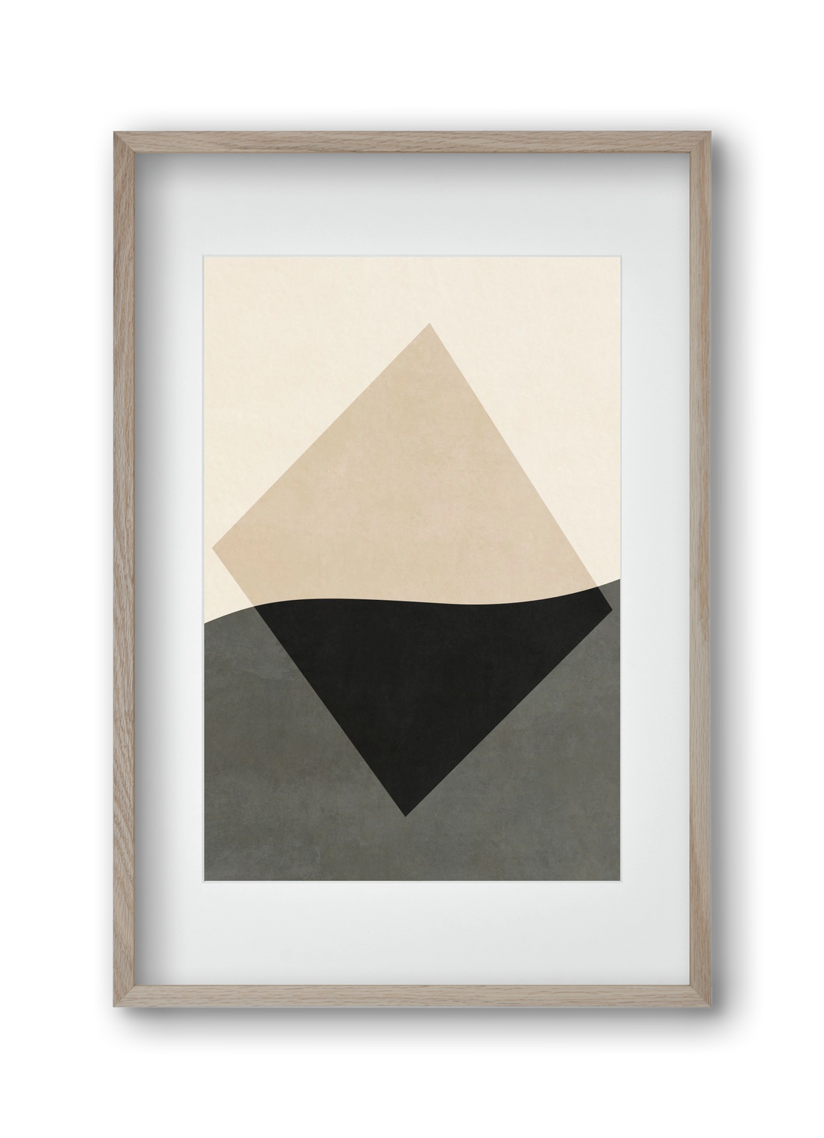 MINIMAL GEOMETRIES 01 , 30x45 cm (20x30 cm), Tölgy keret, paszpartuval