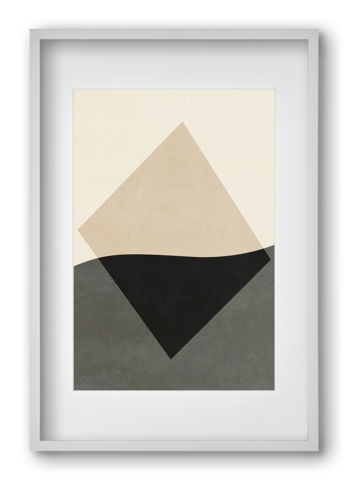 MINIMAL GEOMETRIES 01 , 40x60 cm (30x45 cm), Fehér keret, paszpartuval