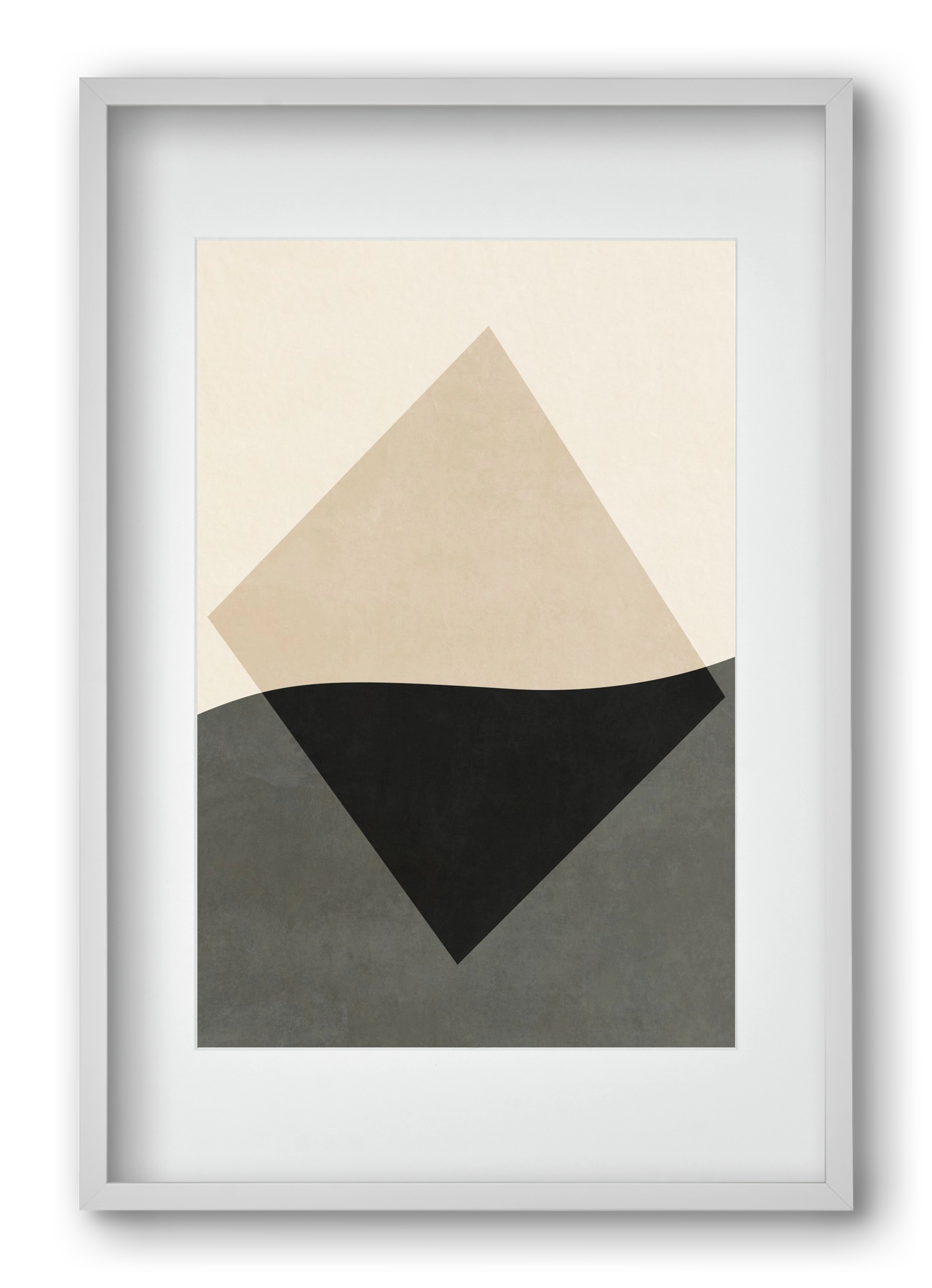 MINIMAL GEOMETRIES 01 , 40x60 cm (30x45 cm), Fehér keret, paszpartuval