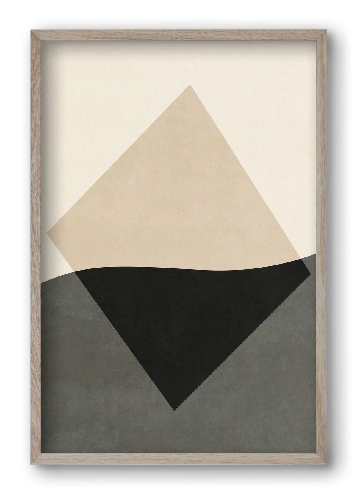 MINIMAL GEOMETRIES 01 , 40x60 cm (40x60 cm), Tölgy keret