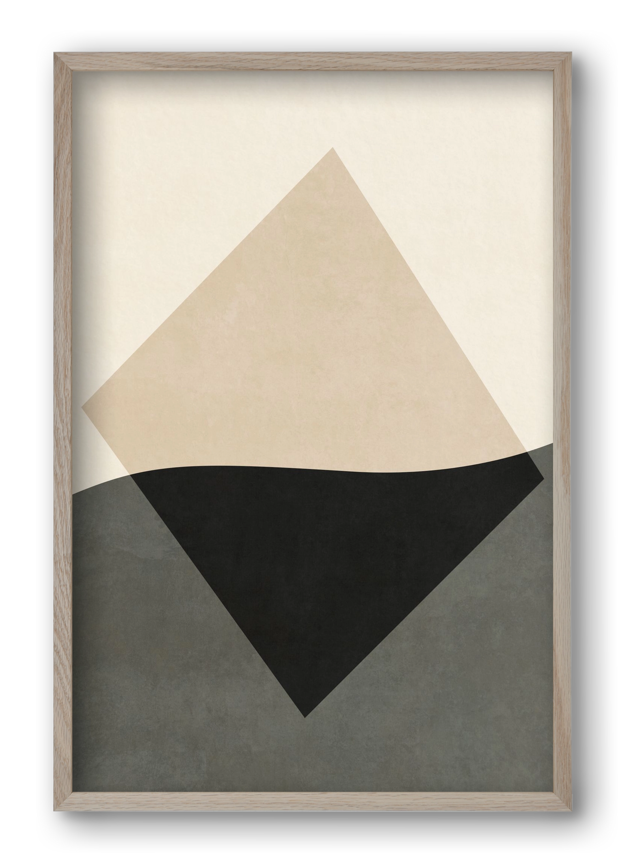 MINIMAL GEOMETRIES 01 , 40x60 cm (40x60 cm), Tölgy keret