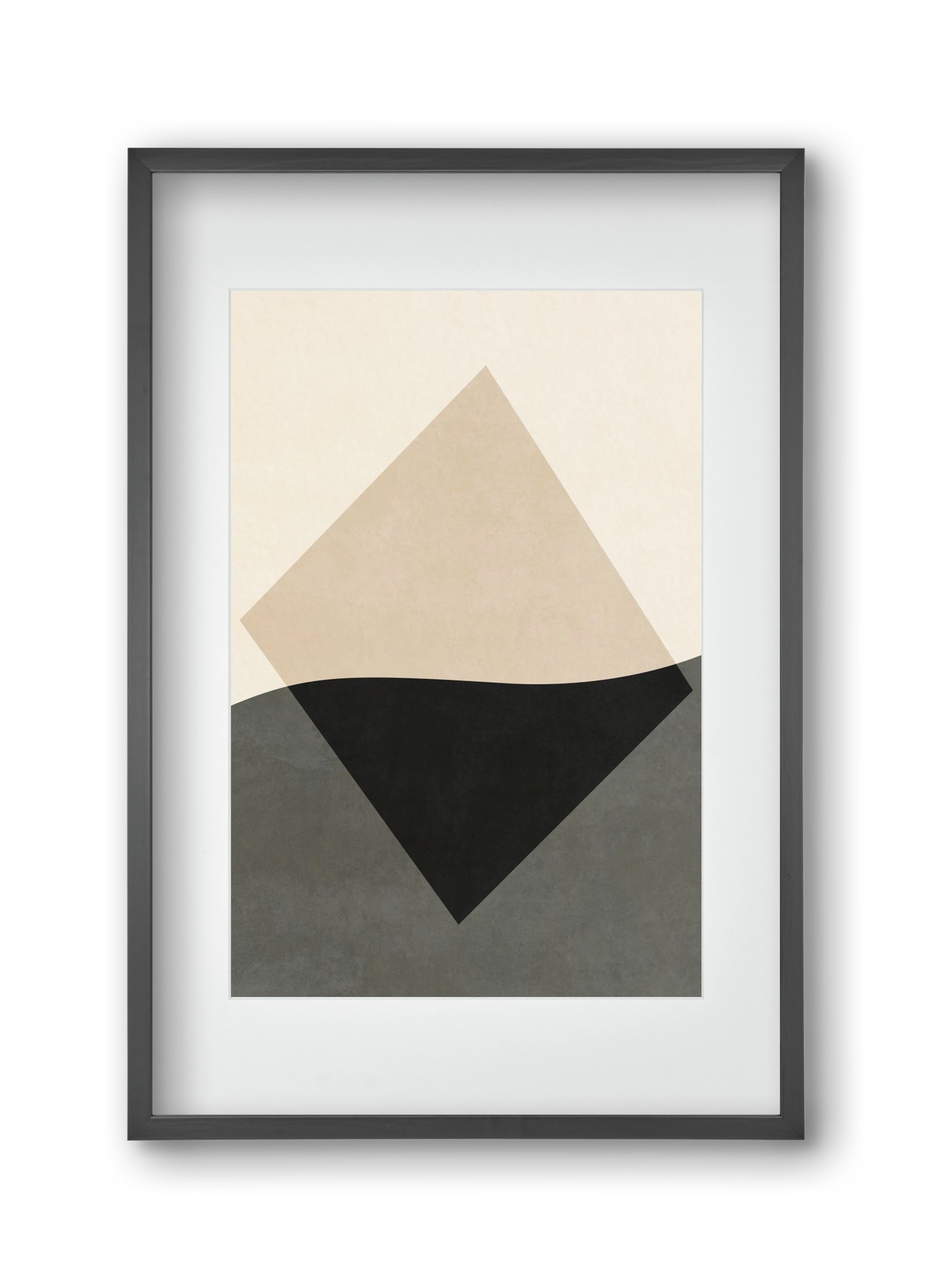 MINIMAL GEOMETRIES 01 , 30x45 cm (20x30 cm), Fekete keret, paszpartuval