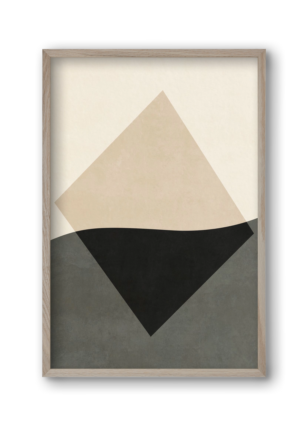 MINIMAL GEOMETRIES 01 , 30x45 cm (30x45 cm), Tölgy keret