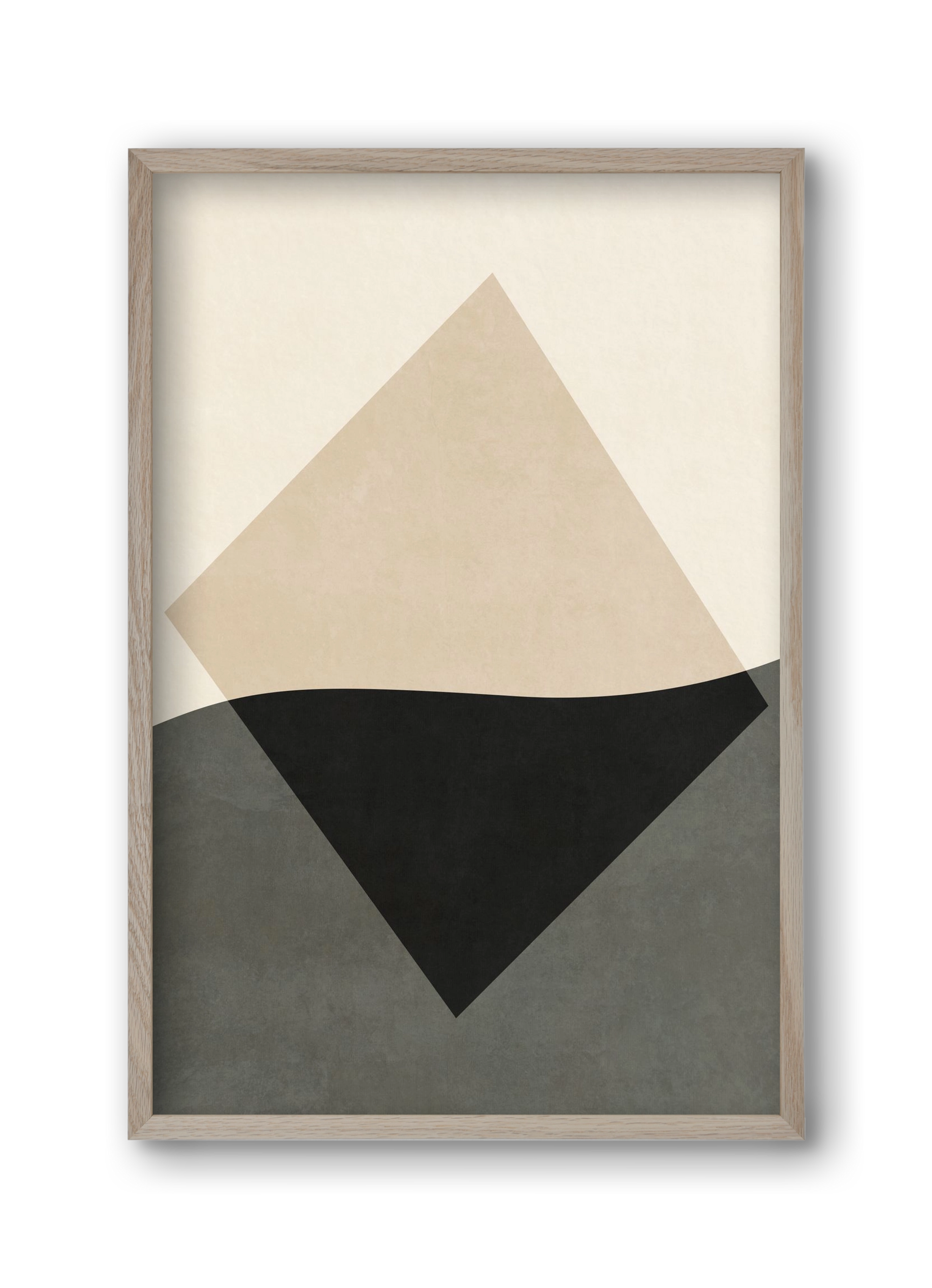 MINIMAL GEOMETRIES 01 , 30x45 cm (30x45 cm), Tölgy keret