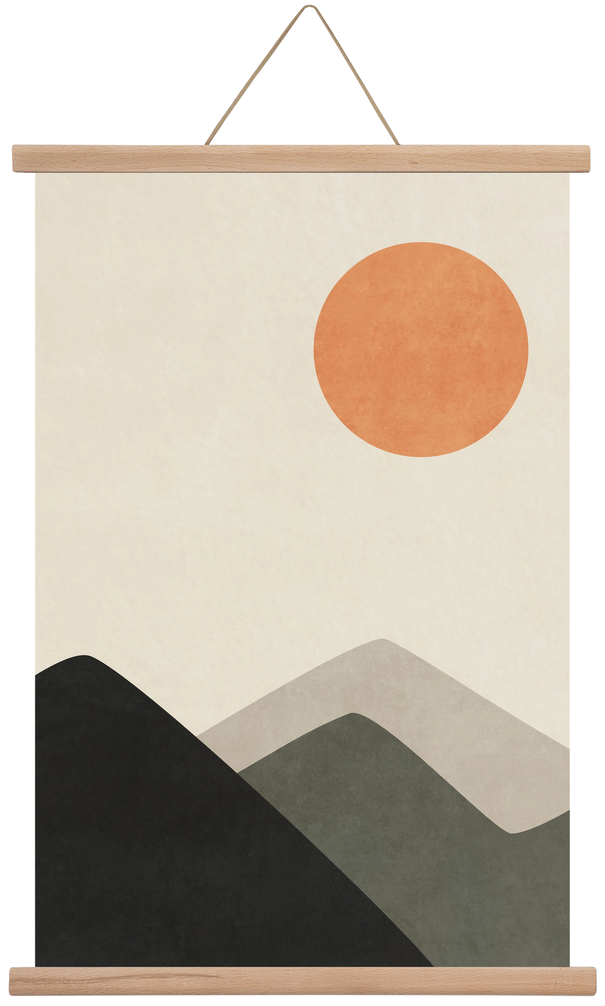 MINIMAL LANDSCAPE 02 , 40x60 cm (40x60 cm), Tölgy akasztó