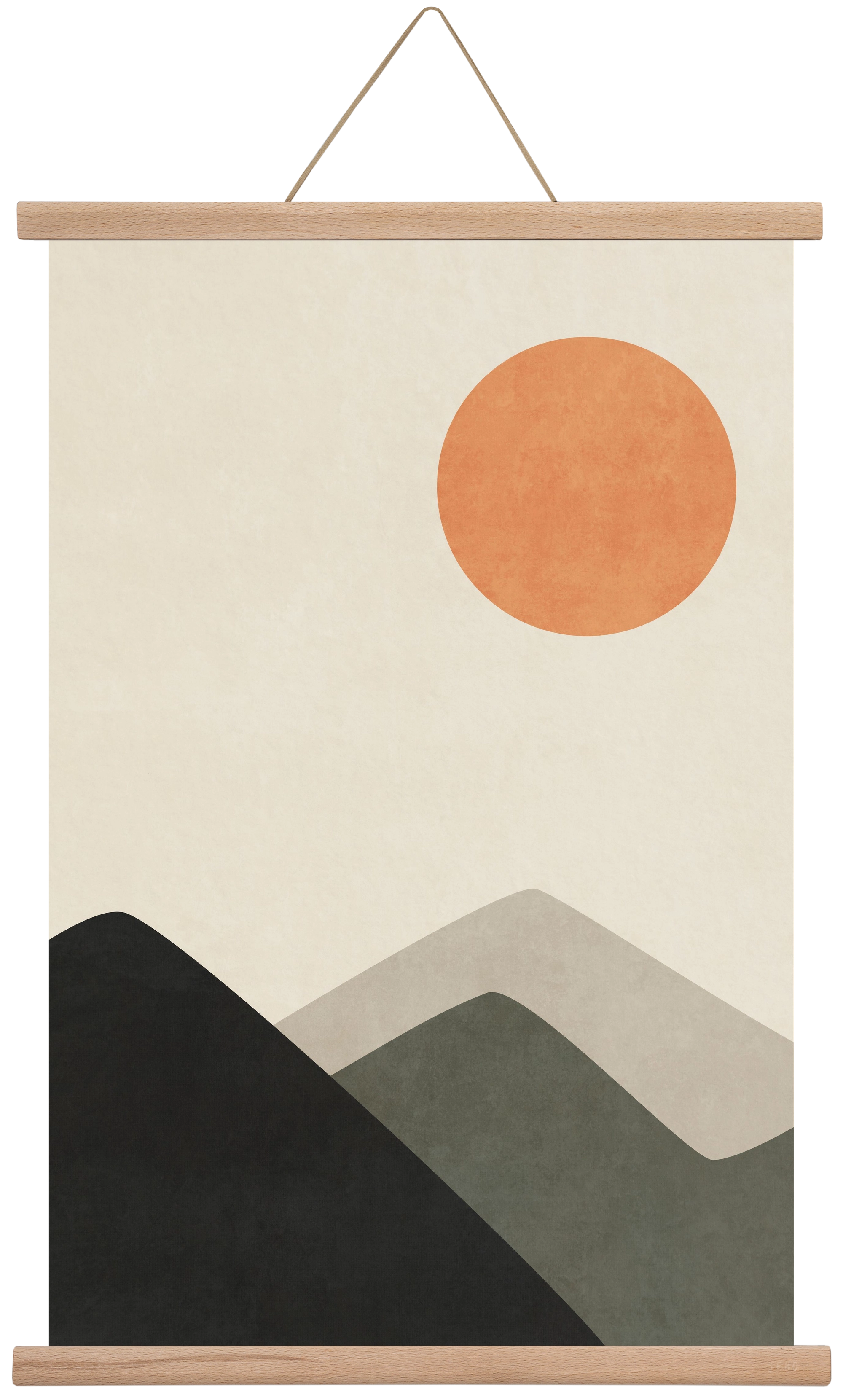 MINIMAL LANDSCAPE 02 , 40x60 cm (40x60 cm), Tölgy akasztó